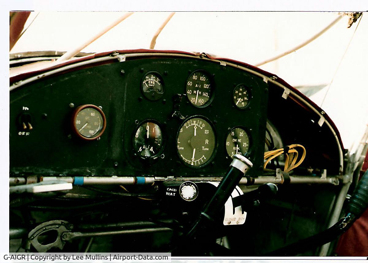 G-AIGR, 1946 Auster J-1N Alpha C/N 2172, Instrument panel of G-AIGR after the aircraft was blown over in a gale and destroyed at Cranfield.