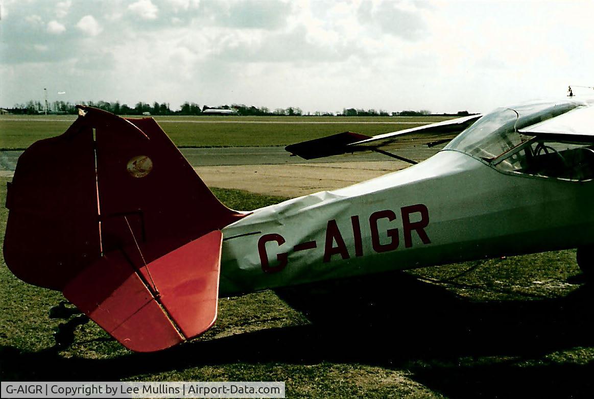 G-AIGR, 1946 Auster J-1N Alpha C/N 2172, G-AIGR after being blown over at Cranfield during a gale.