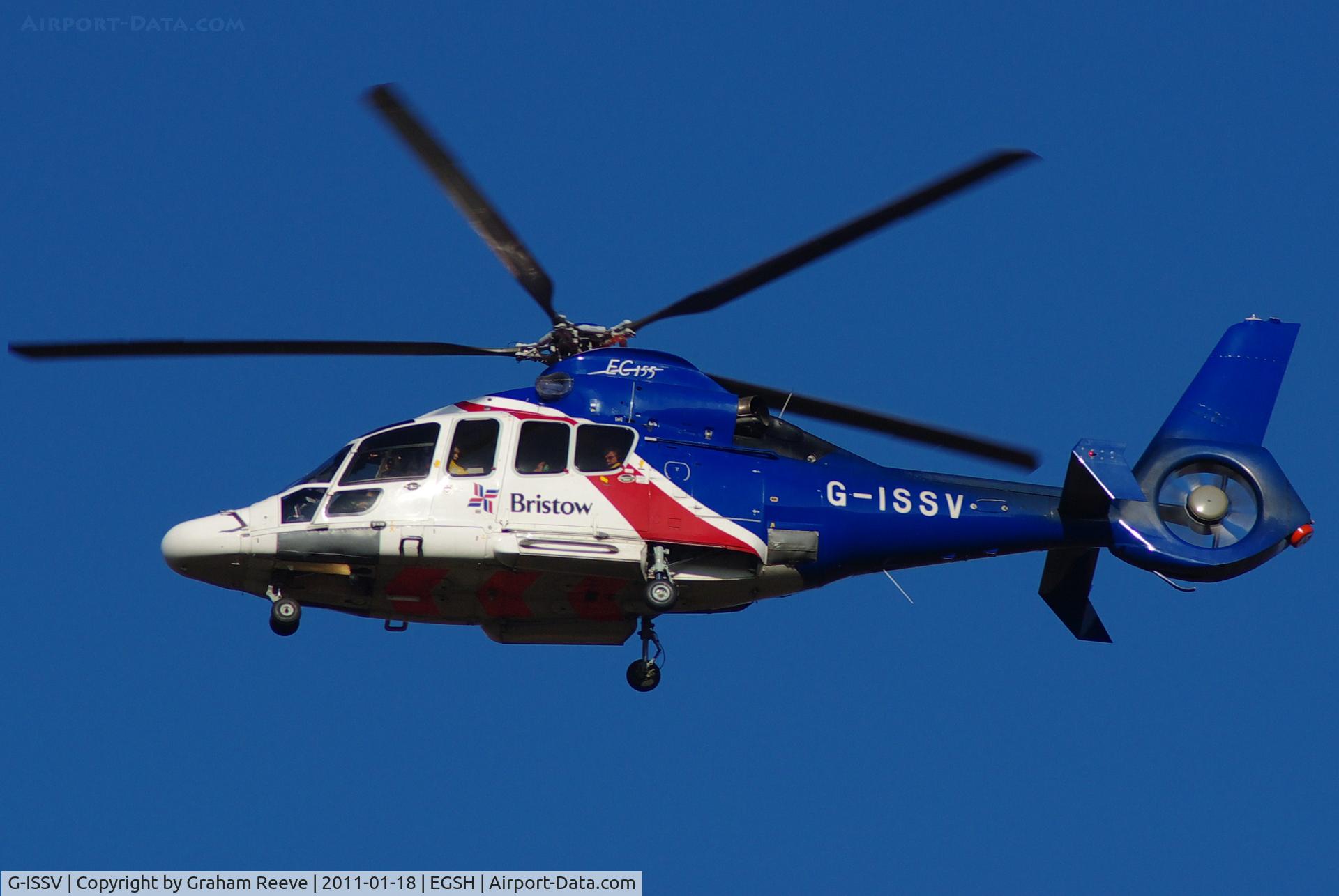 G-ISSV, 2006 Eurocopter EC-155B-1 C/N 6757, Landing at Norwich.