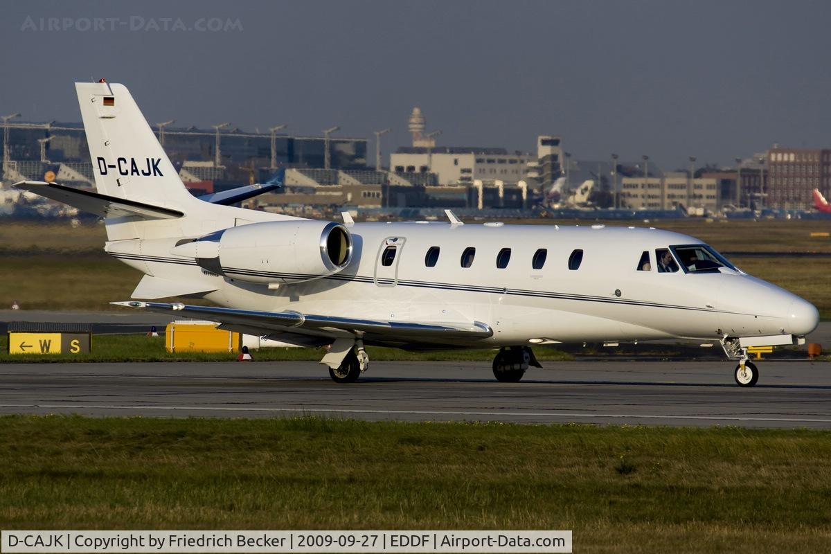 D-CAJK, 2006 Cessna Citation 560XL C/N 560-5670, departing via RW18W