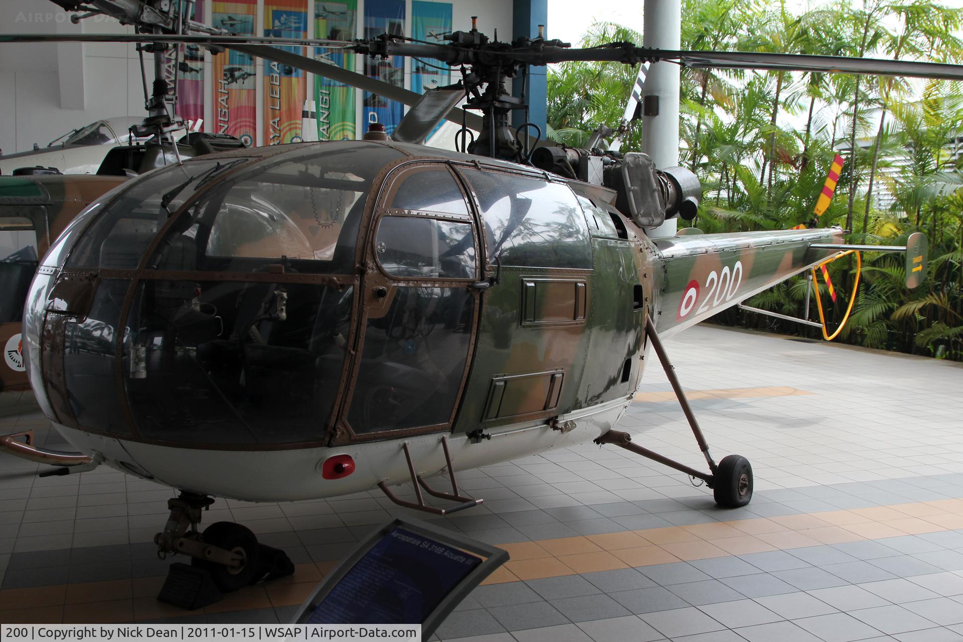 200, 1965 Sud SA-316B Alouette III C/N 1271, WSAP Republic of Singapore Air Force Museum