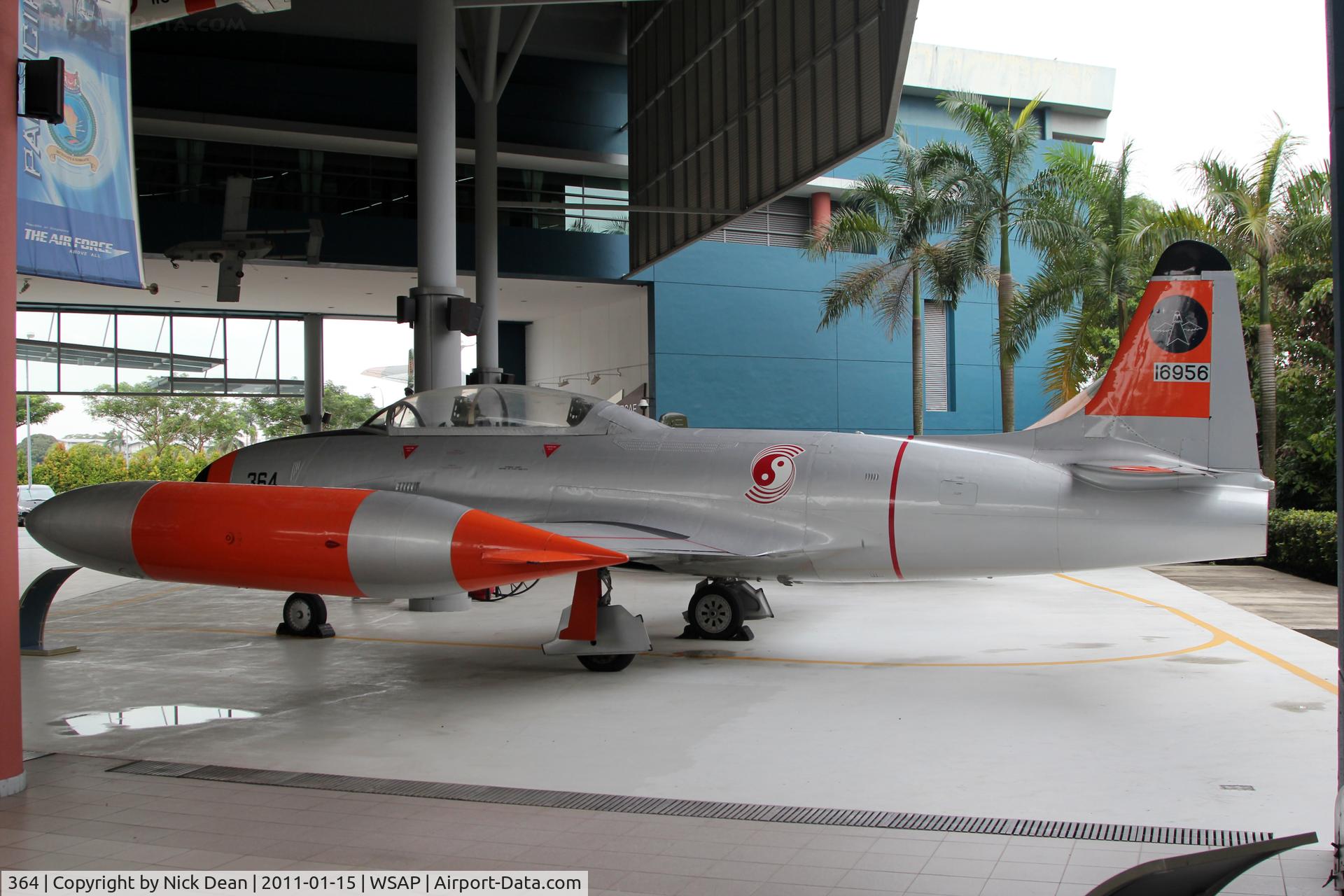 364, 1951 Lockheed T-33A Shooting Star C/N 580-6288, WSAP Republic of Singapore Air Force Museum