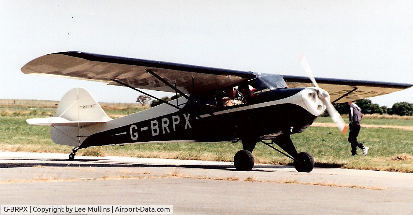 G-BRPX, 1945 Taylorcraft BC-12D Twosome C/N 6462, Taken at North Coates after a flight from Little Gransden. Pilot and restorer of the aircraft was Maurice Brett.