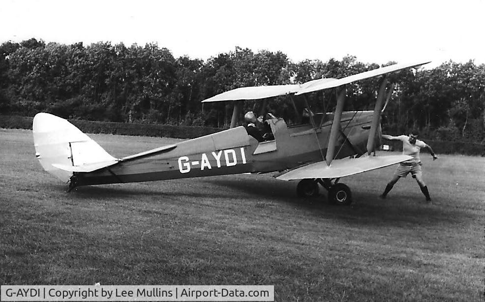 G-AYDI, 1943 De Havilland DH-82A Tiger Moth II C/N 85910, G-AYDI being swung at Old Warden.