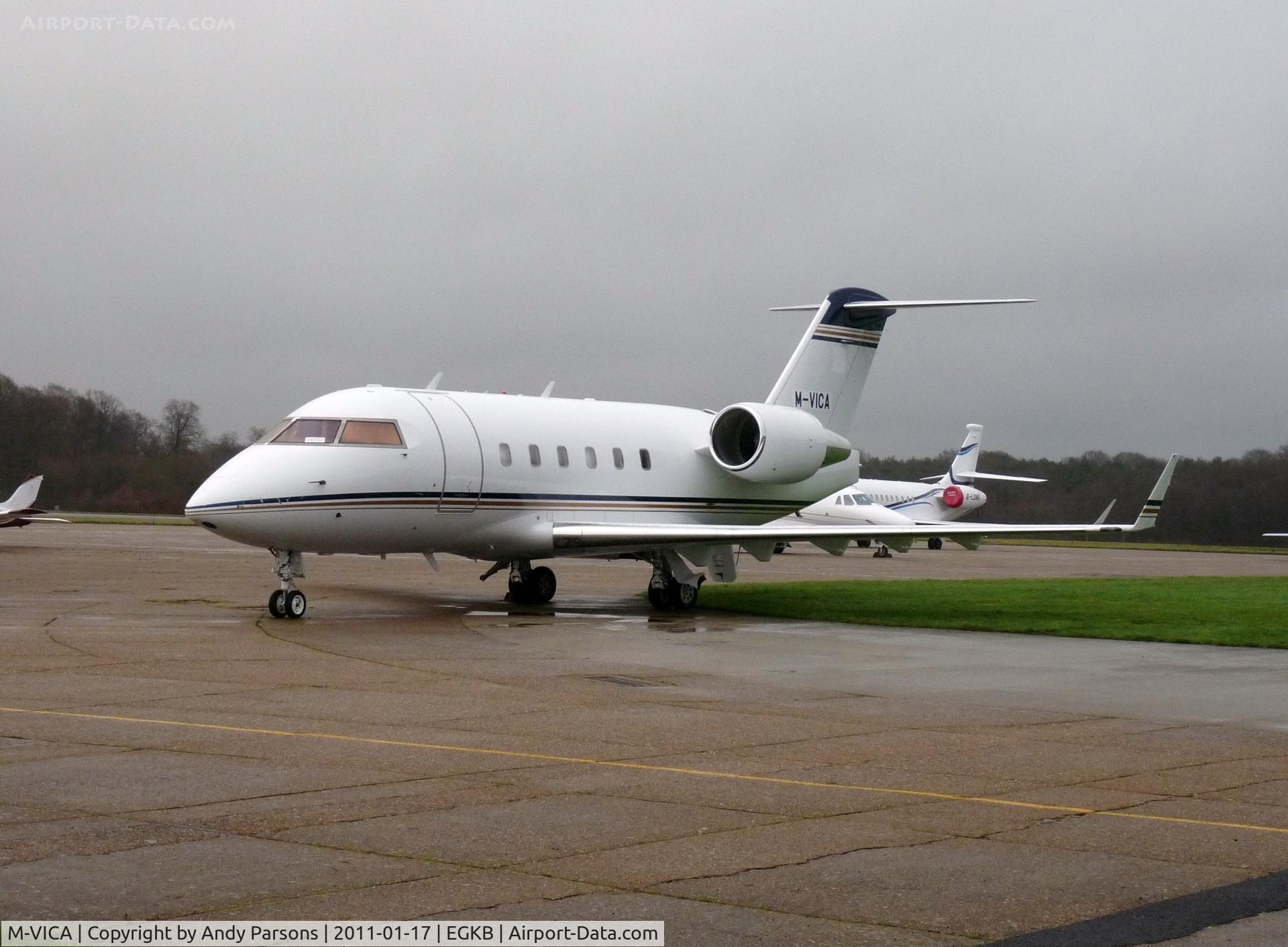 M-VICA, 1997 Canadair Challenger 604 (CL-600-2B16) C/N 5360, Newly registered at a very grey Biggin Hill