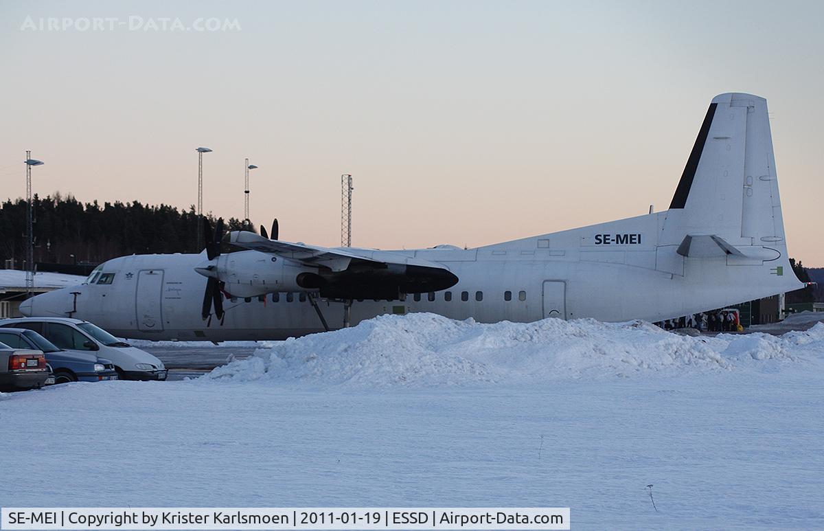 SE-MEI, 1991 Fokker 50 C/N 20210, Ferried Maastricht-Borlänge on JAN 5 2011.

Sorry for bad photo
