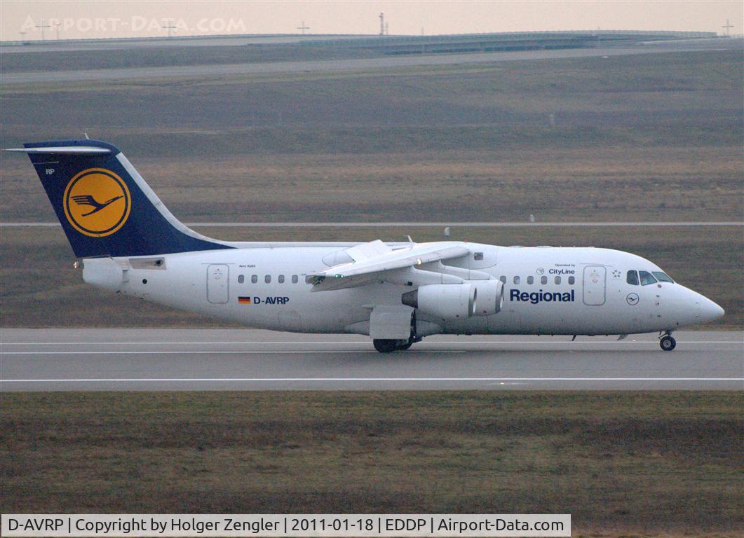 D-AVRP, 1997 British Aerospace Avro 146-RJ85 C/N E.2303, Arrival from Munich on rwy 26R.