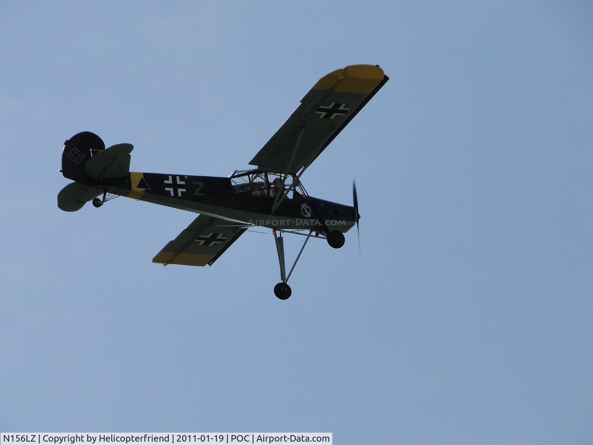 N156LZ, 2009 Fieseler Fi-156C Storch Replica C/N SA-001K, Just took off and already climbing out for the right downwind departure