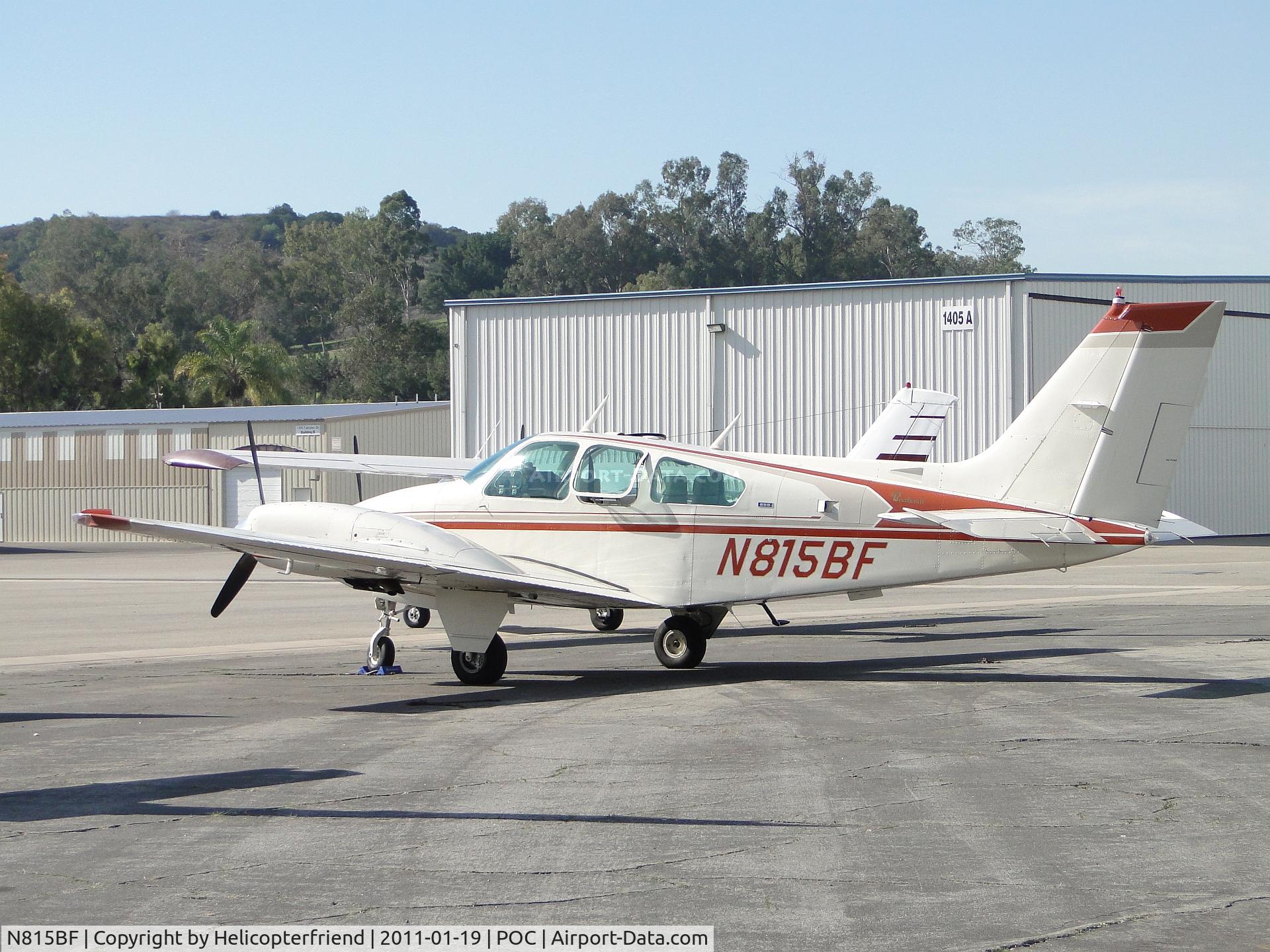 N815BF, 1974 Beech 95-B55 Baron Baron C/N TC-1659, Parked at Howard Aviation