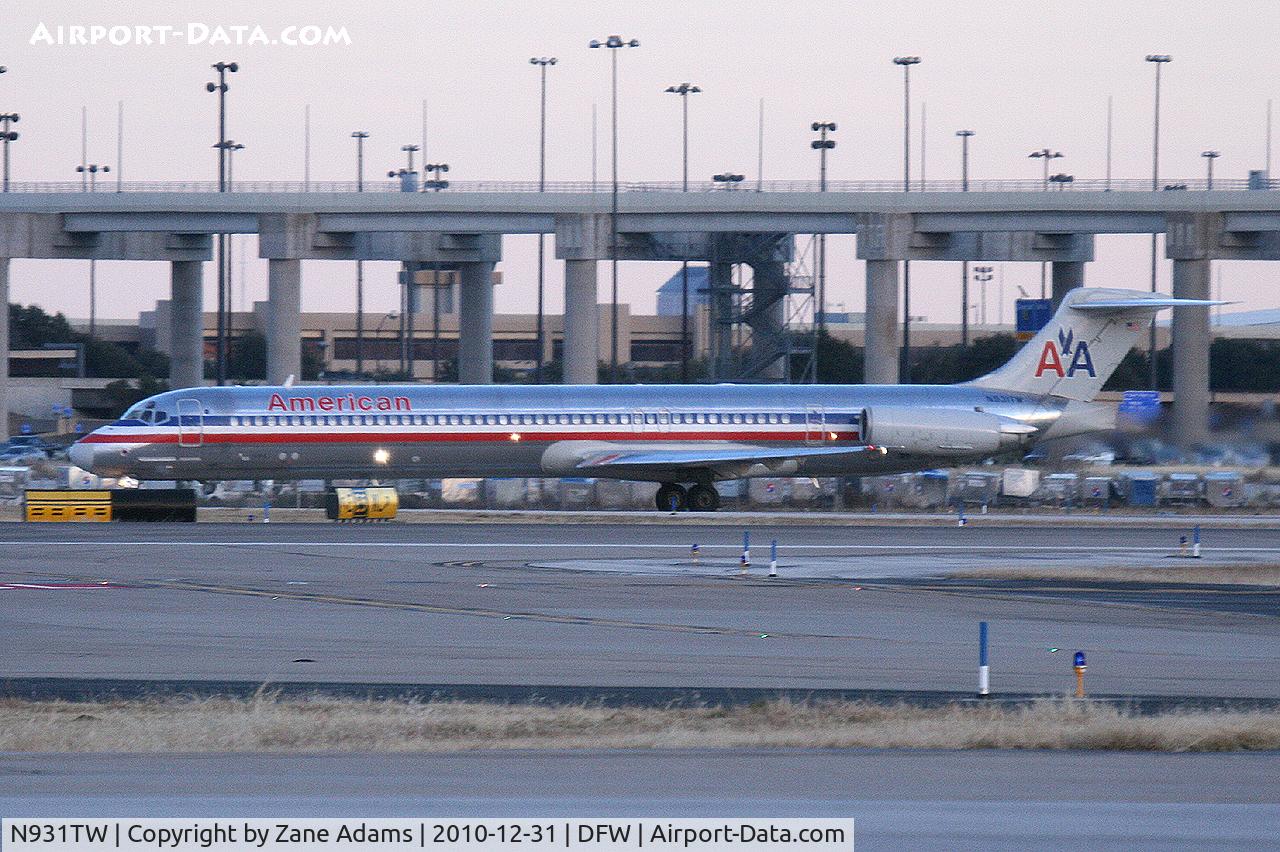 N931TW, 1987 McDonnell Douglas MD-83 (DC-9-83) C/N 49527, American Airlines at DFW Airport