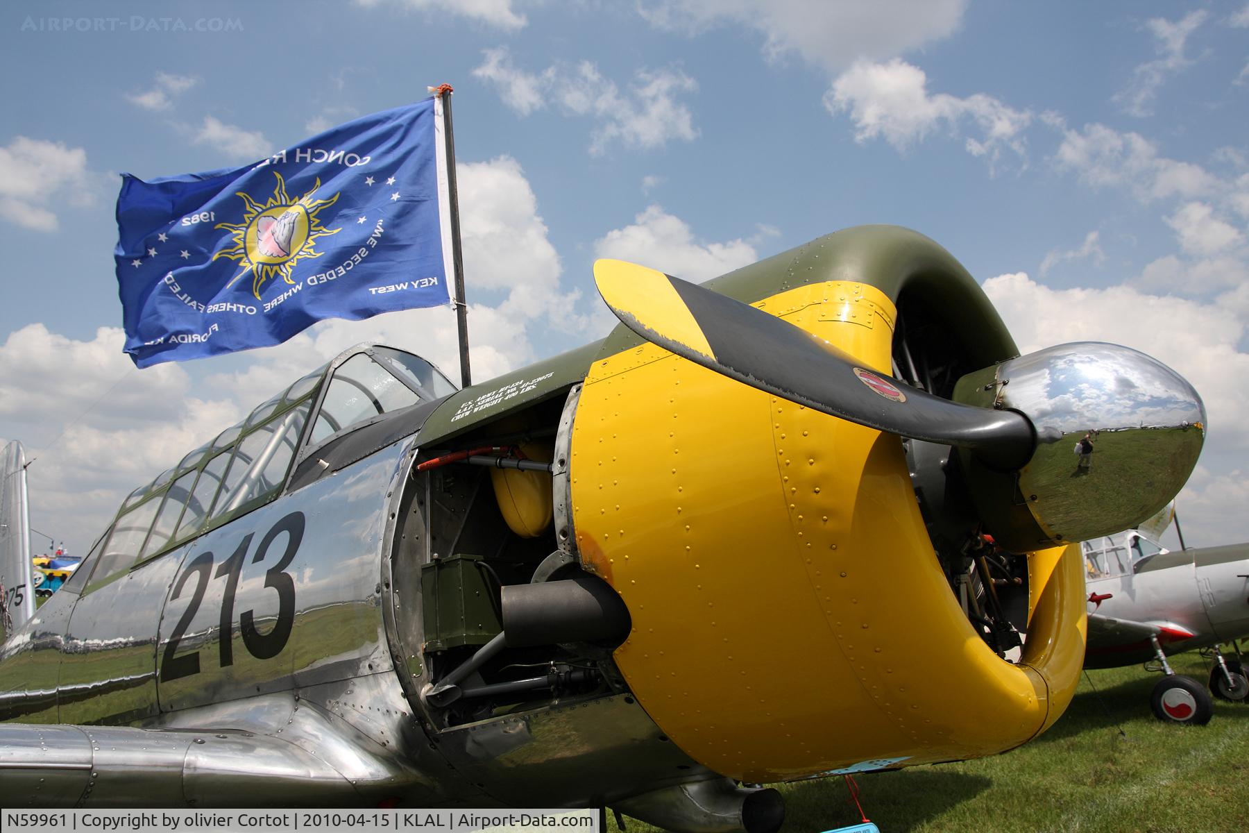 N59961, 1942 Consolidated Vultee BT-13A C/N 7722, note the conch republic flag
