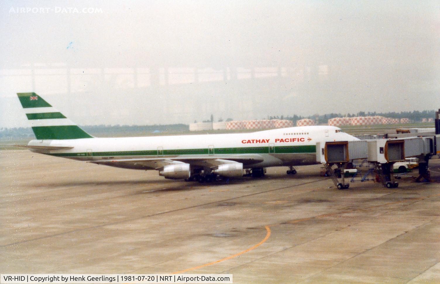 VR-HID, 1981 Boeing 747-267B C/N 22530, Cathay Pacific , 1981