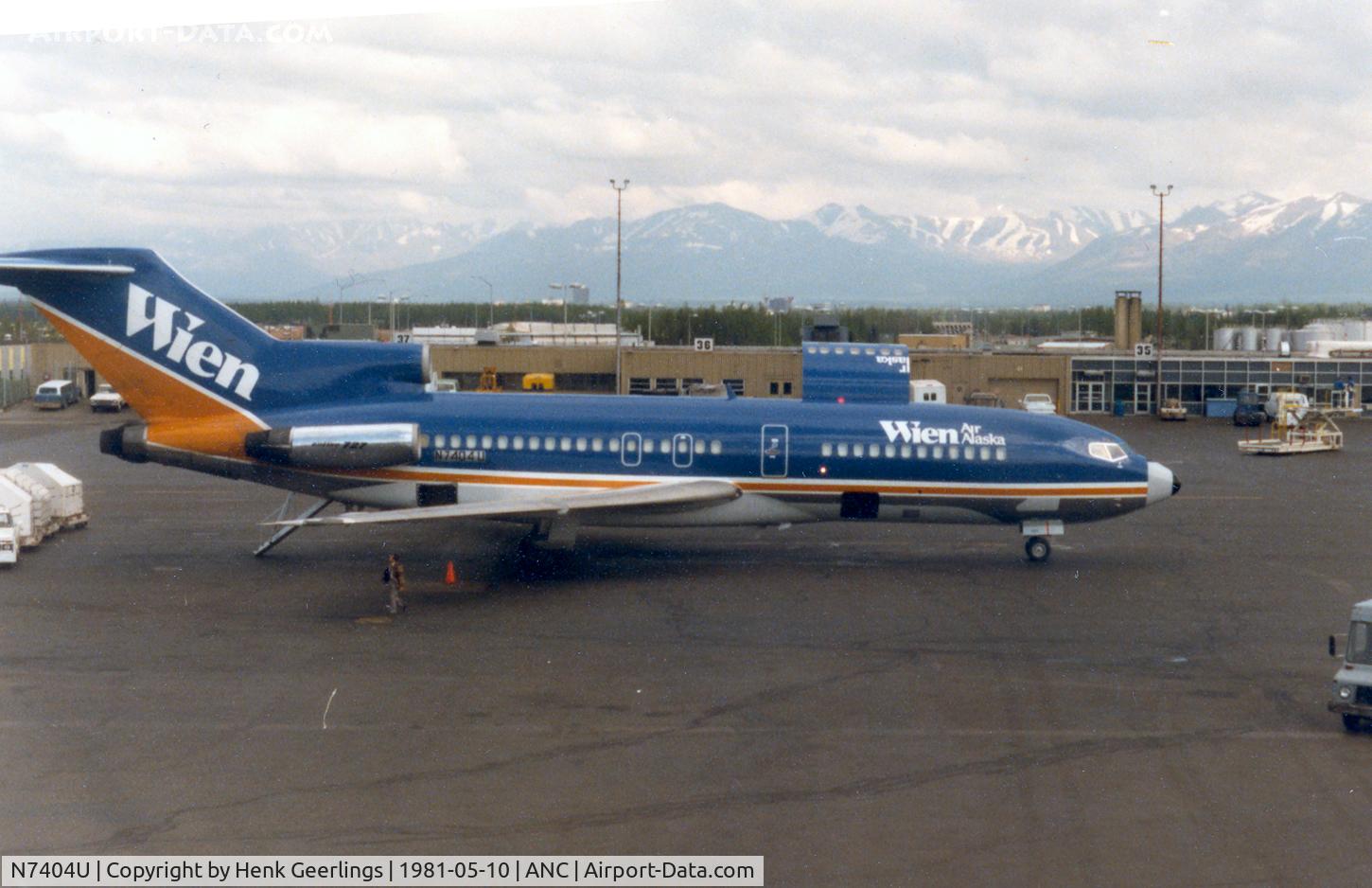 N7404U, 1966 Boeing 727-22C C/N 19092, Wien air Alaska , may '81