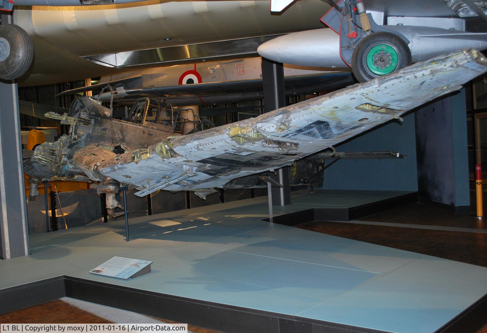 L1 BL, Junkers Ju-87R-2 Stuka C/N 5856, What's left of Junkers JU-87R-2, L1+BL which force landed near Murmansk in Russia 2nd July 1942. Engine would have been a Junkers Jumo 211D rated at 1184 hp.See it at the Deutsche Technikmuseum in Berlin.