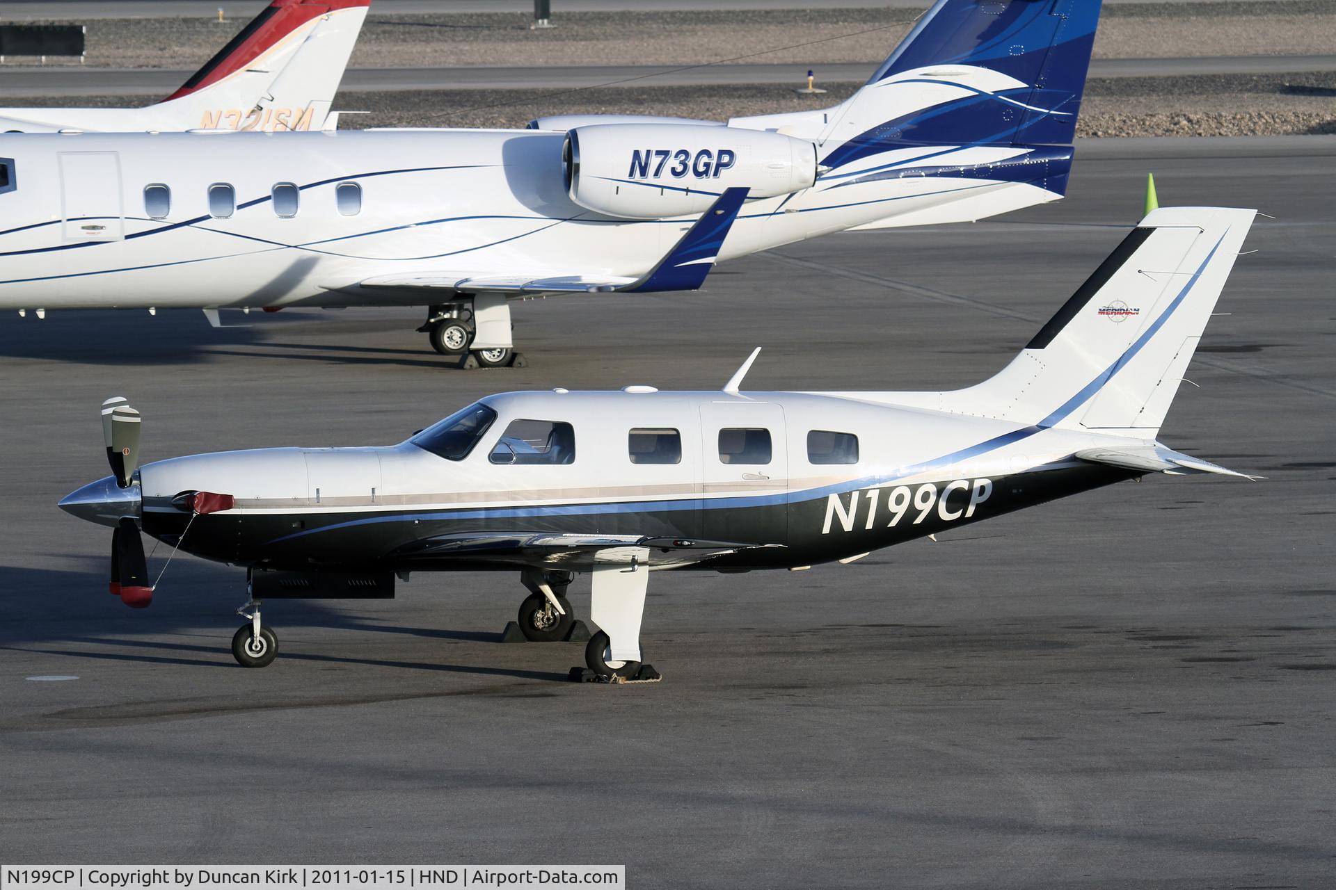 N199CP, 2001 Piper PA-46-500TP C/N 4697099, Shot from the upper floor restaurant