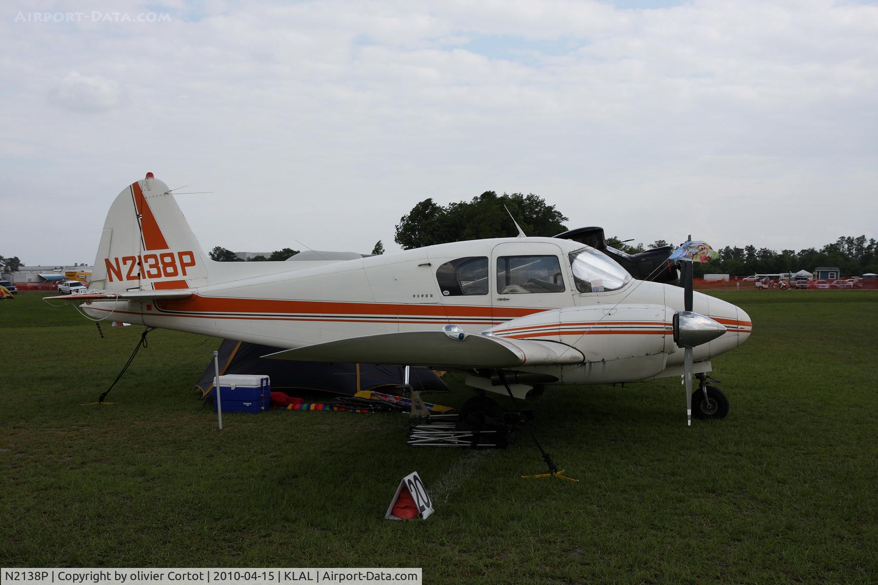 N2138P, 1956 Piper PA-23-150 Apache C/N 23-729, Sun n Fun 2010