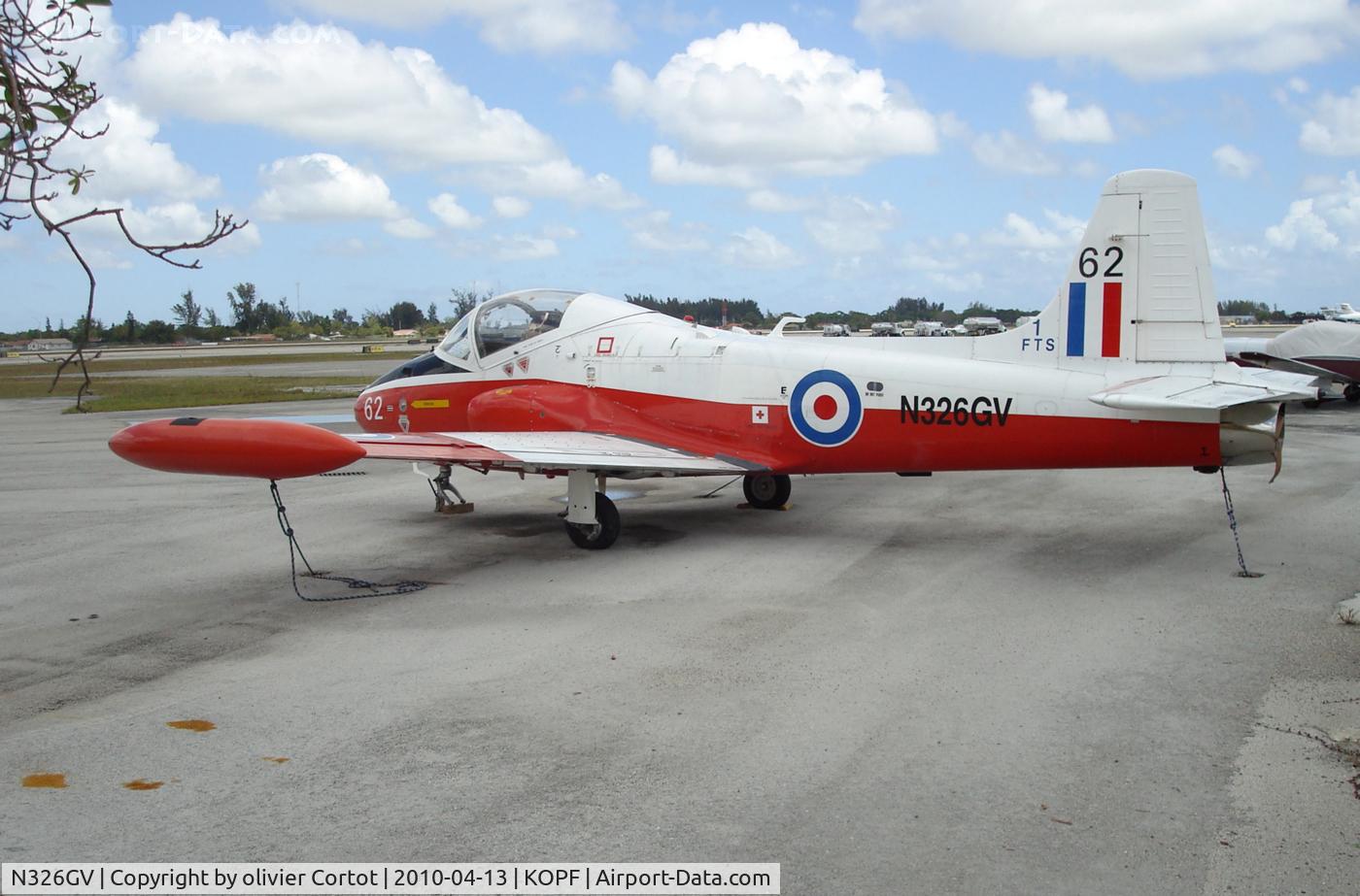 N326GV, 1970 BAC 84 Jet Provost T.5A C/N EEP/JP/990, waiting for a new nosewheel...