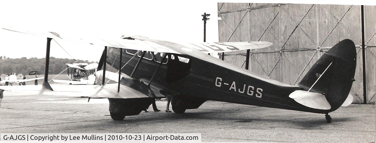 G-AJGS, 1934 De Havilland DH-89A Dragon Rapide C/N 6264, Seen at Booker in the 1970's