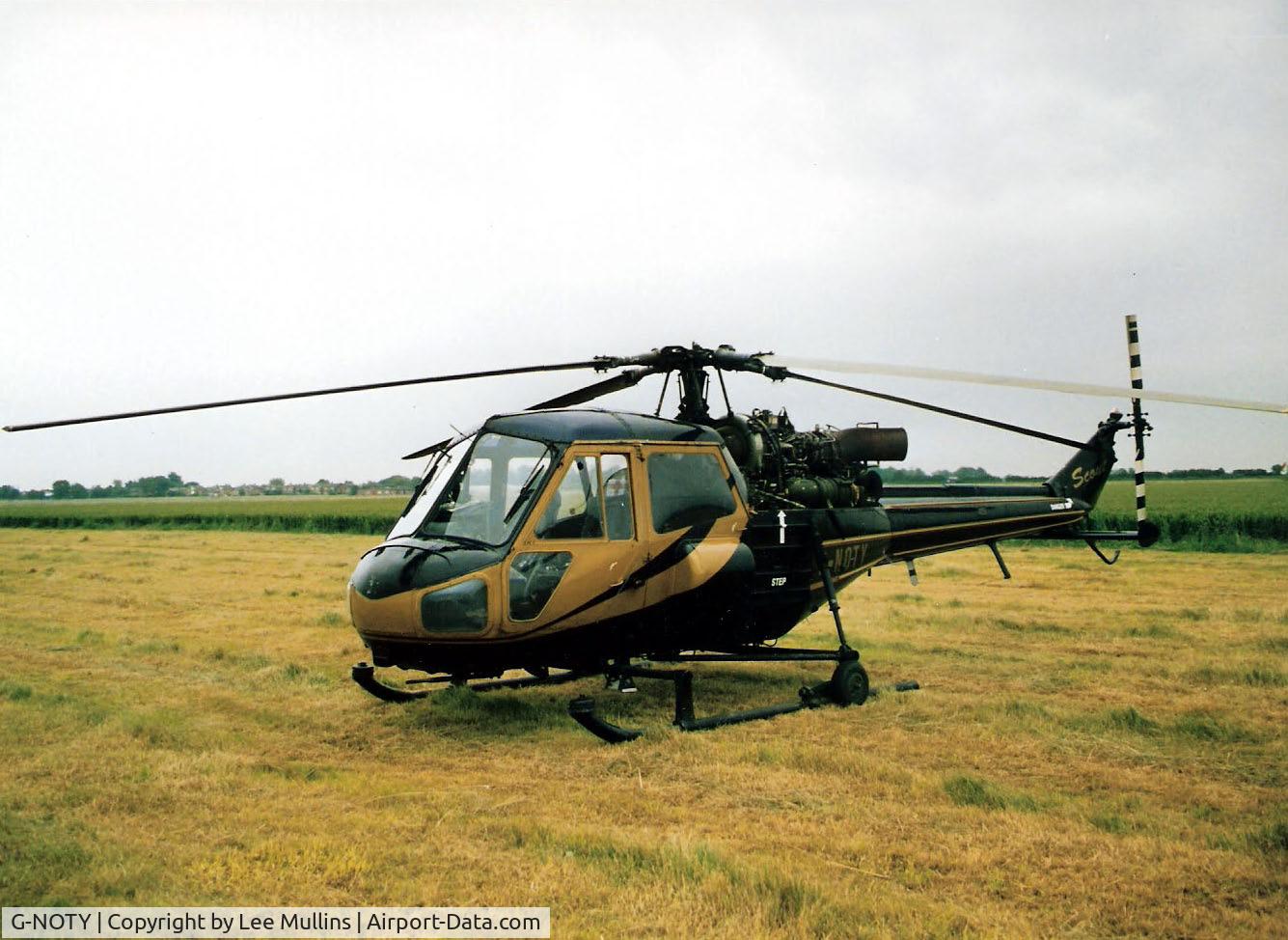 G-NOTY, 1966 Westland Scout AH.1 C/N F9630, Seen at Cranfield