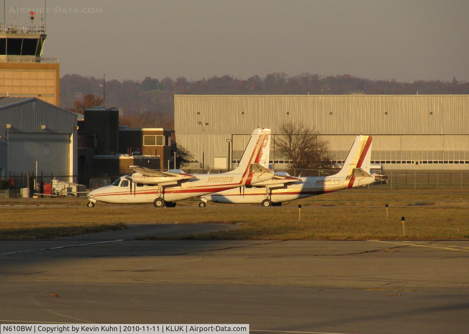 N610BW, 1965 Aero Commander 500B Commander C/N 1523-185, Two CTL birds at sunset.