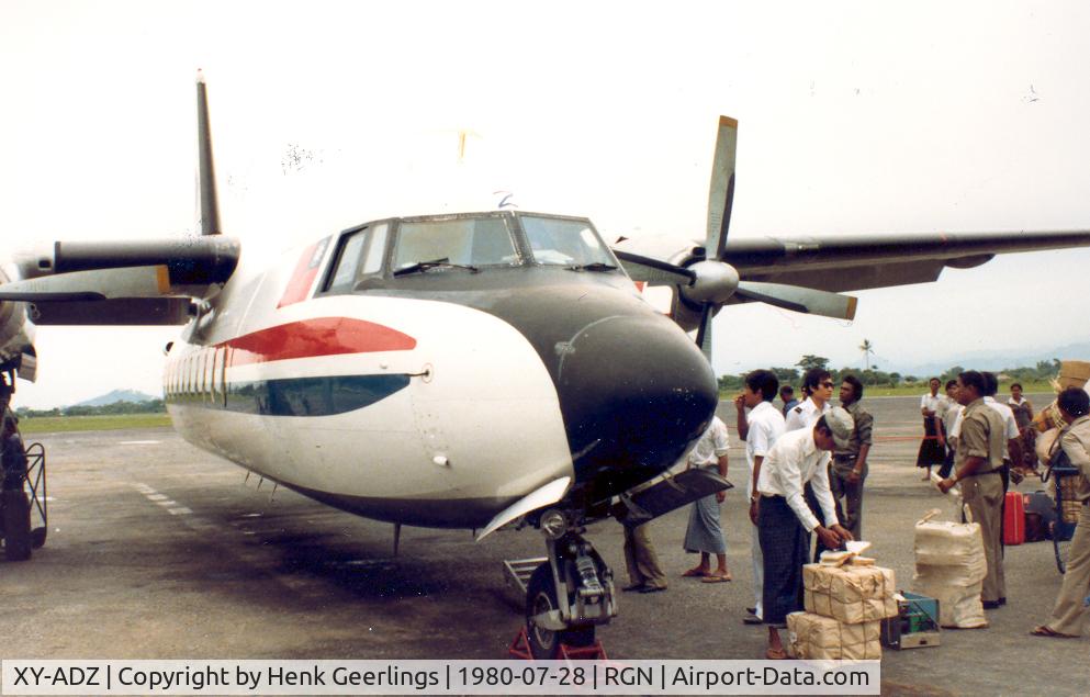 XY-ADZ, 1978 Fokker F.27-600 Friendship C/N 10574, Rangoon Airport