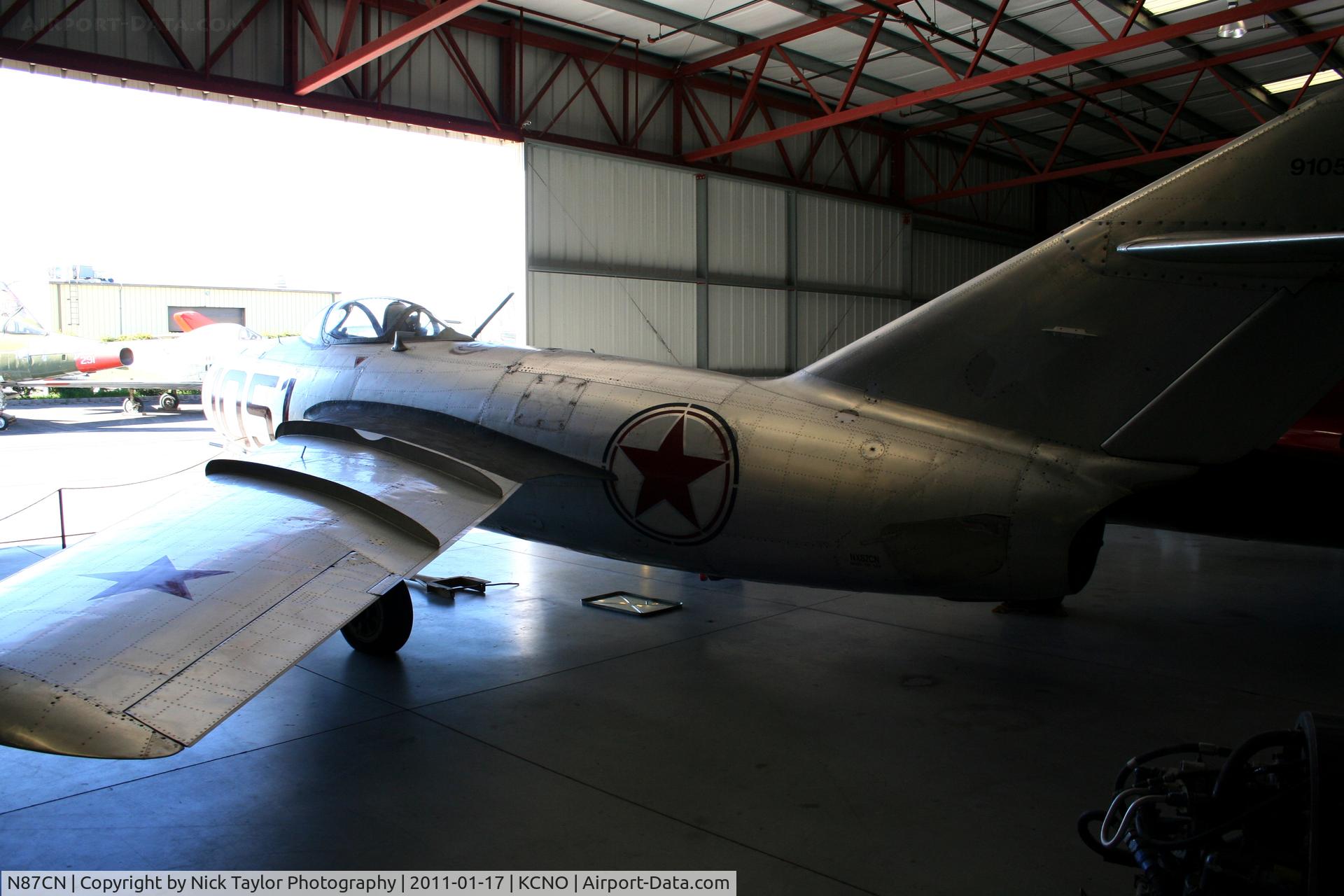 N87CN, Mikoyan-Gurevich MiG-15 C/N 910-51, Sitting inside at the POF museum