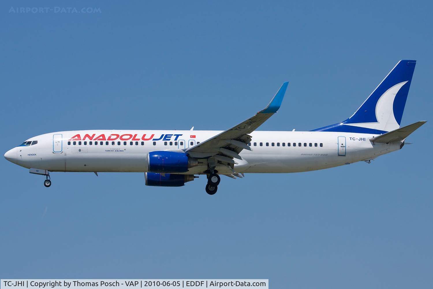 TC-JHI, 2007 Boeing 737-8FH C/N 35092, Anadolu Jet