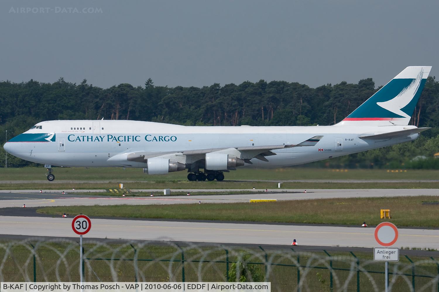 B-KAF, 1992 Boeing 747-412 C/N 26547, Cathay Pacific Airways