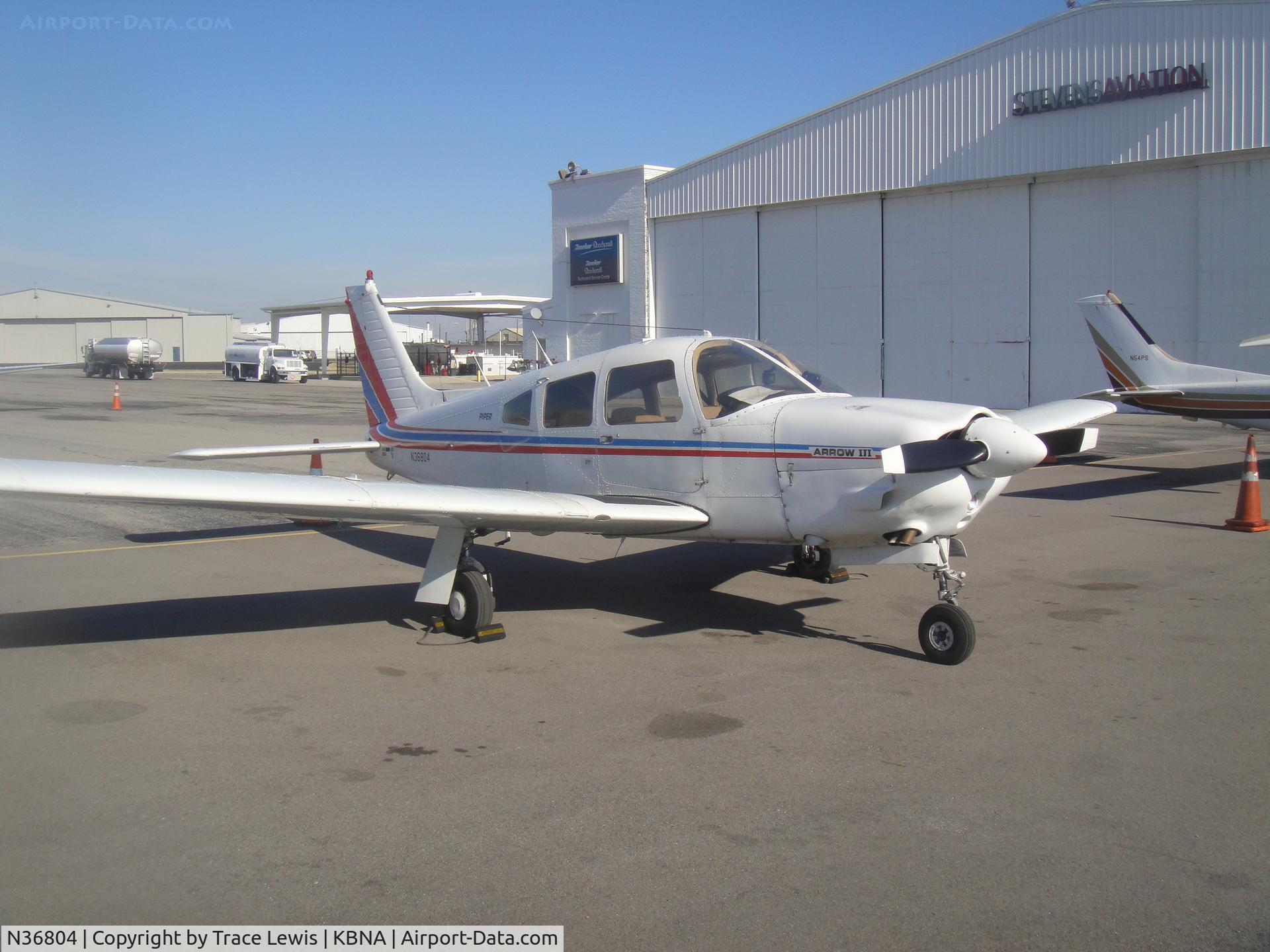 N36804, 1978 Piper PA-28R-201 Cherokee Arrow III C/N 28R-7837295, At Atlantic Aviation in Nashville, TN
