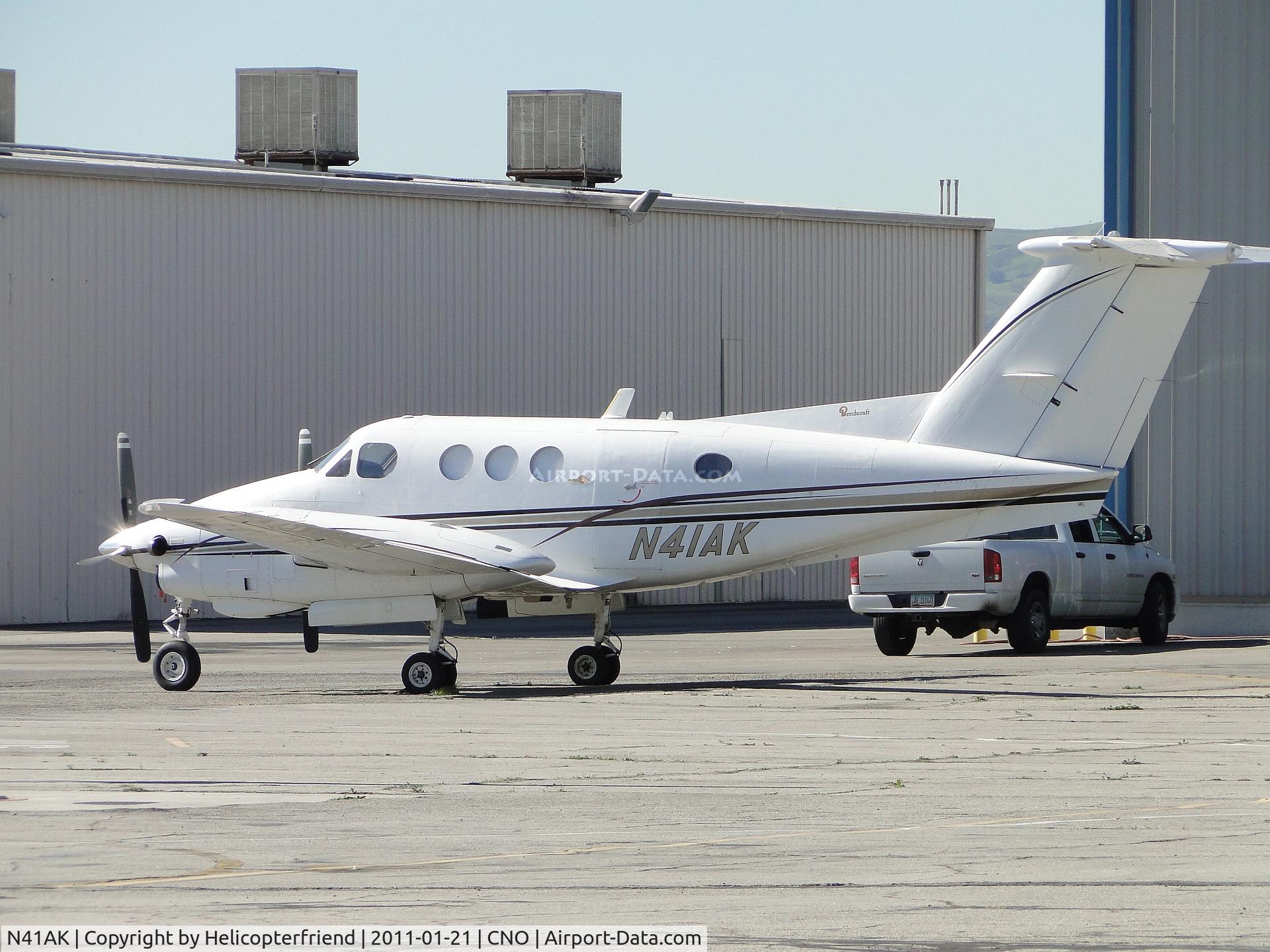 N41AK, 1982 Beech F90 King Air C/N LA-188, Parked east of Advantage Avionics
