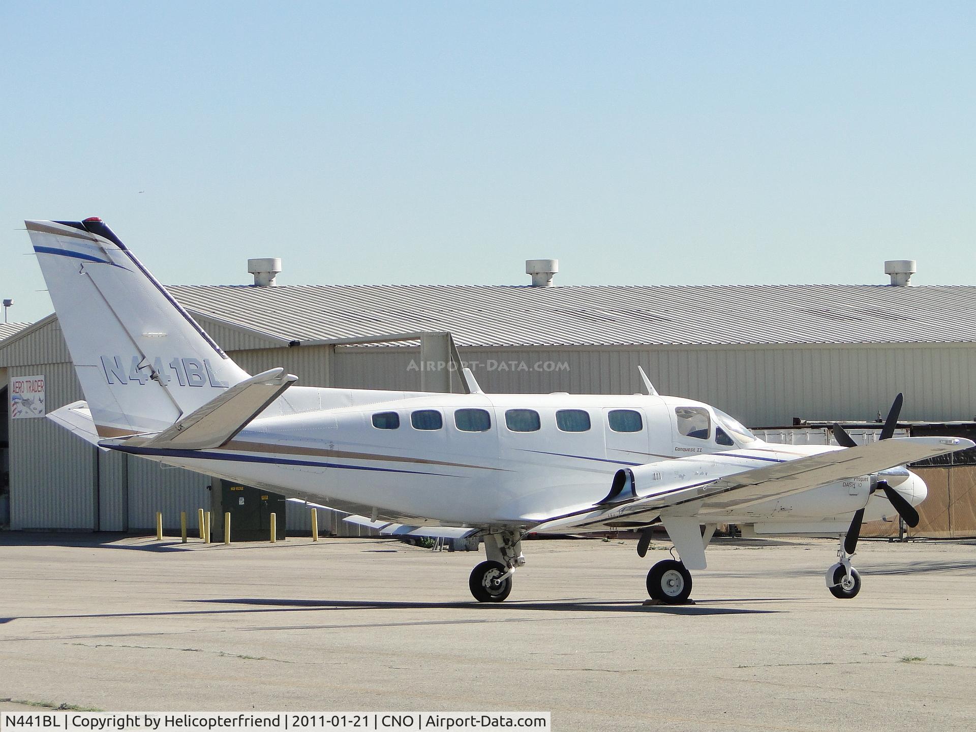 N441BL, 1983 Cessna 441 C/N 4410322, Parked on the west side