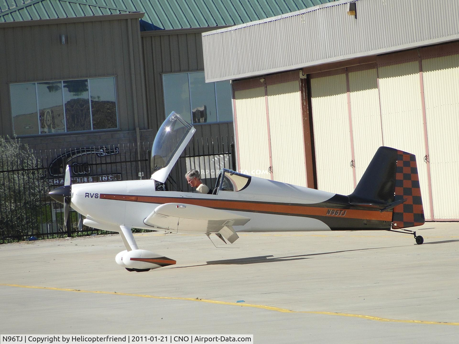N96TJ, 2003 Vans RV-6 C/N 23657, Just arrived at the hanger and shutting down