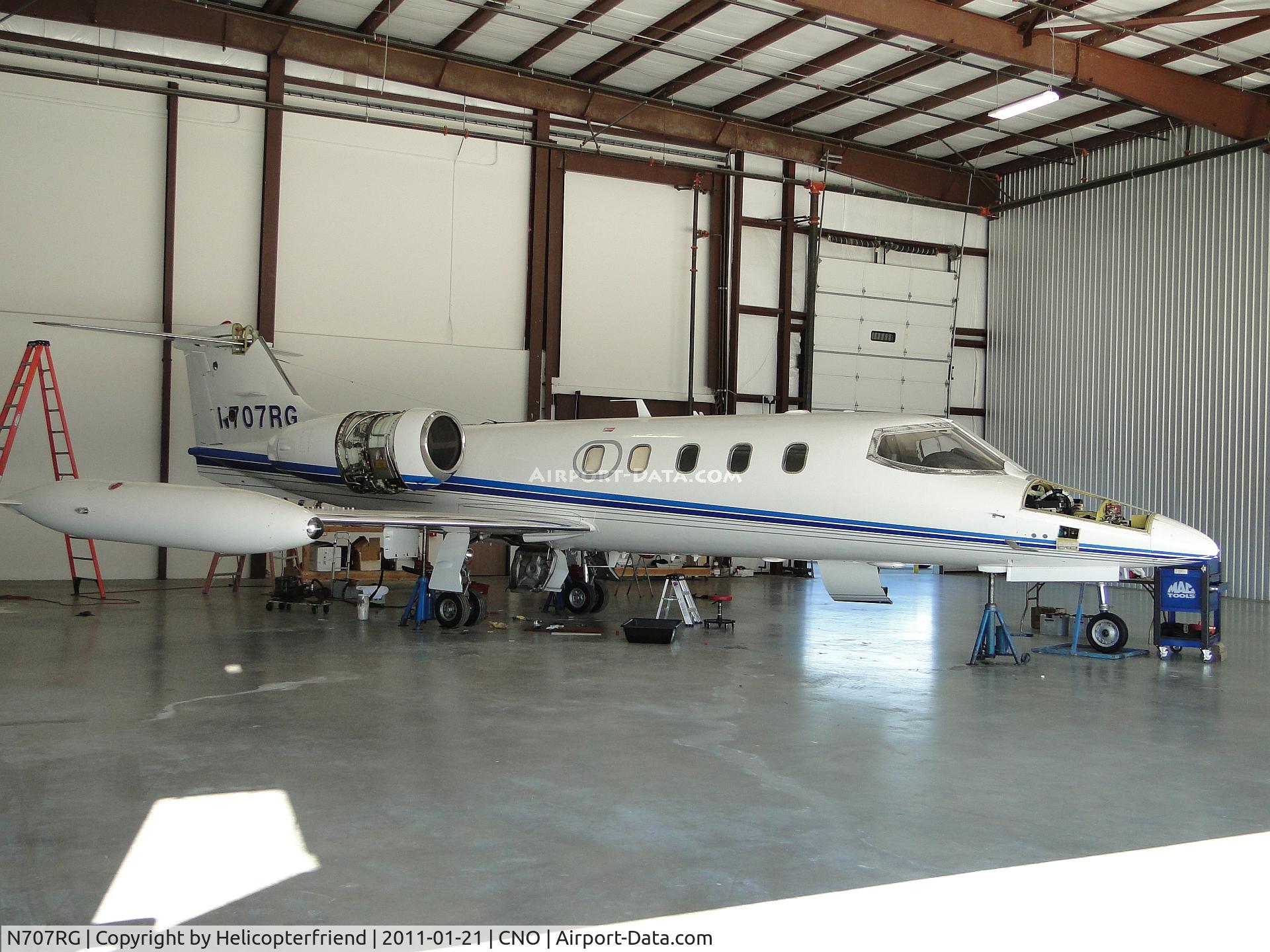 N707RG, 1978 Gates Learjet 35A C/N 35-169, Appears to be having a lot of work done to it