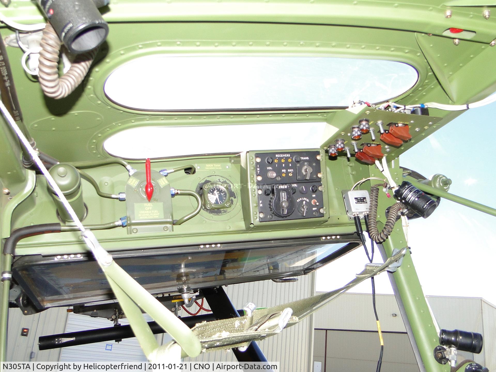 N305TA, 1951 Cessna 305A C/N 22443, Overhead of the pilot