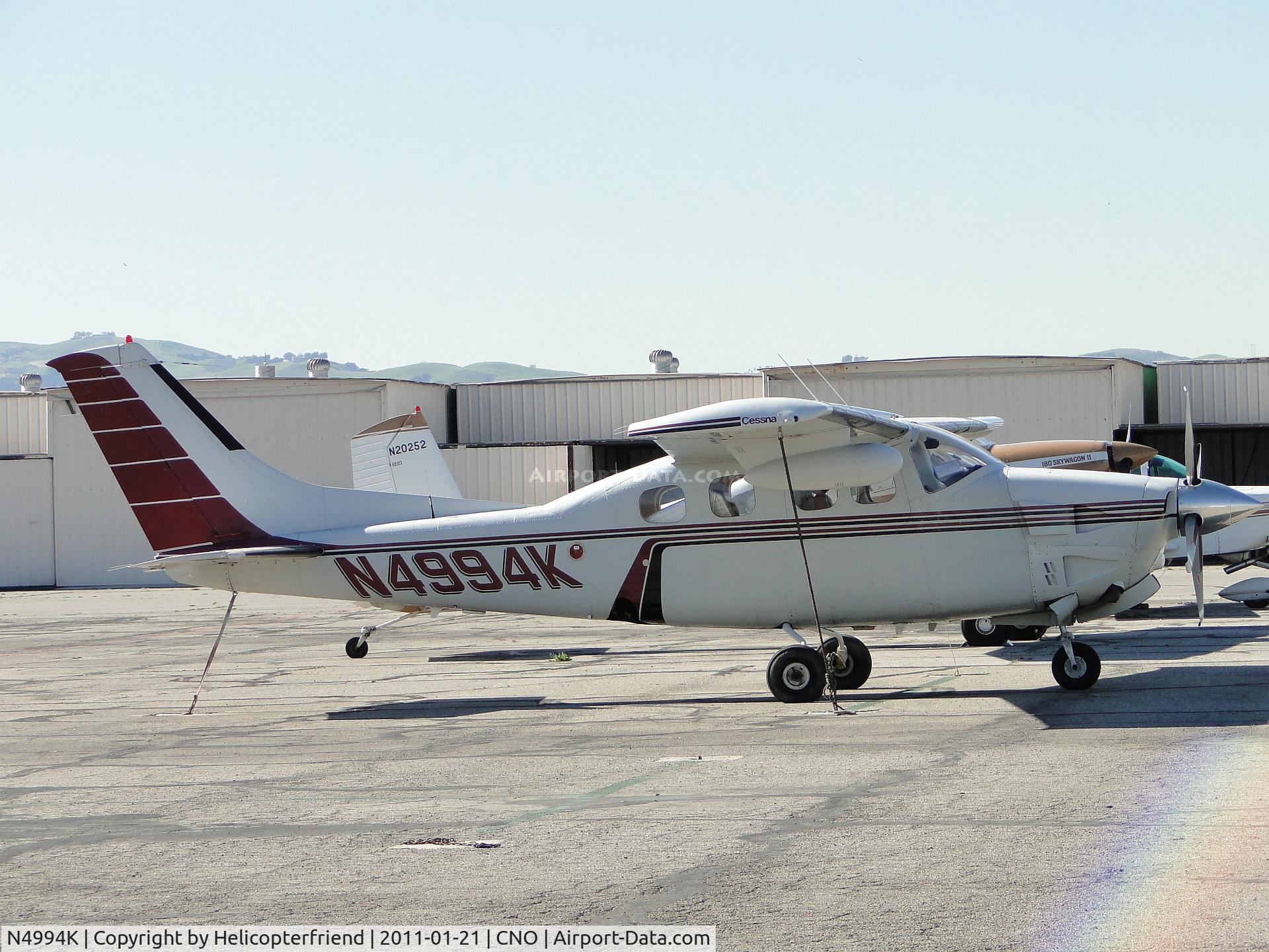 N4994K, 1979 Cessna P210N Pressurised Centurion C/N P21000392, Parked on the northside parking area