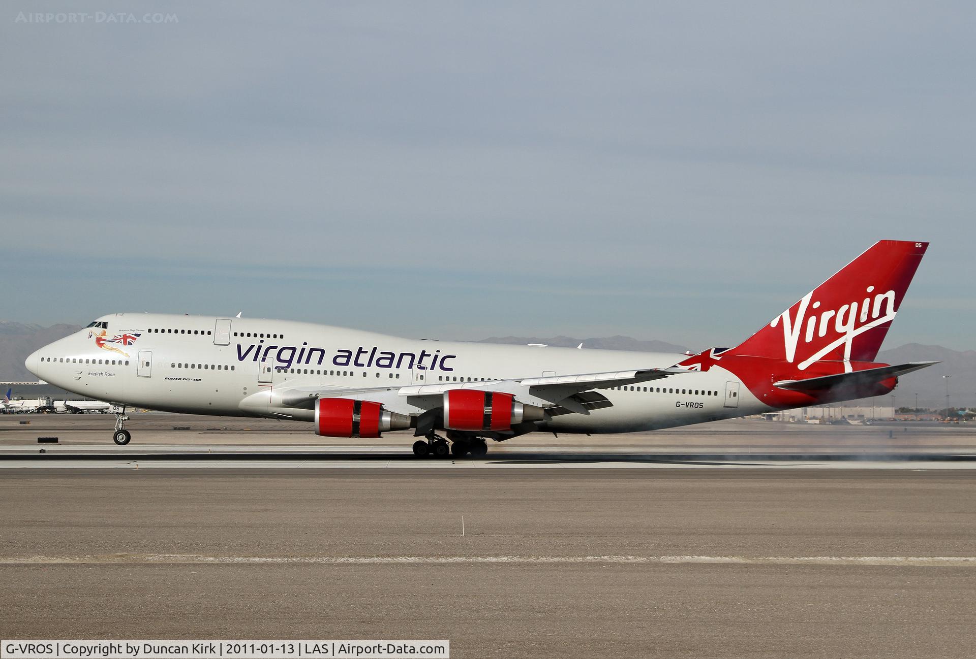 G-VROS, 2001 Boeing 747-443 C/N 30885, The daily Virgin flight from London-Gatwick