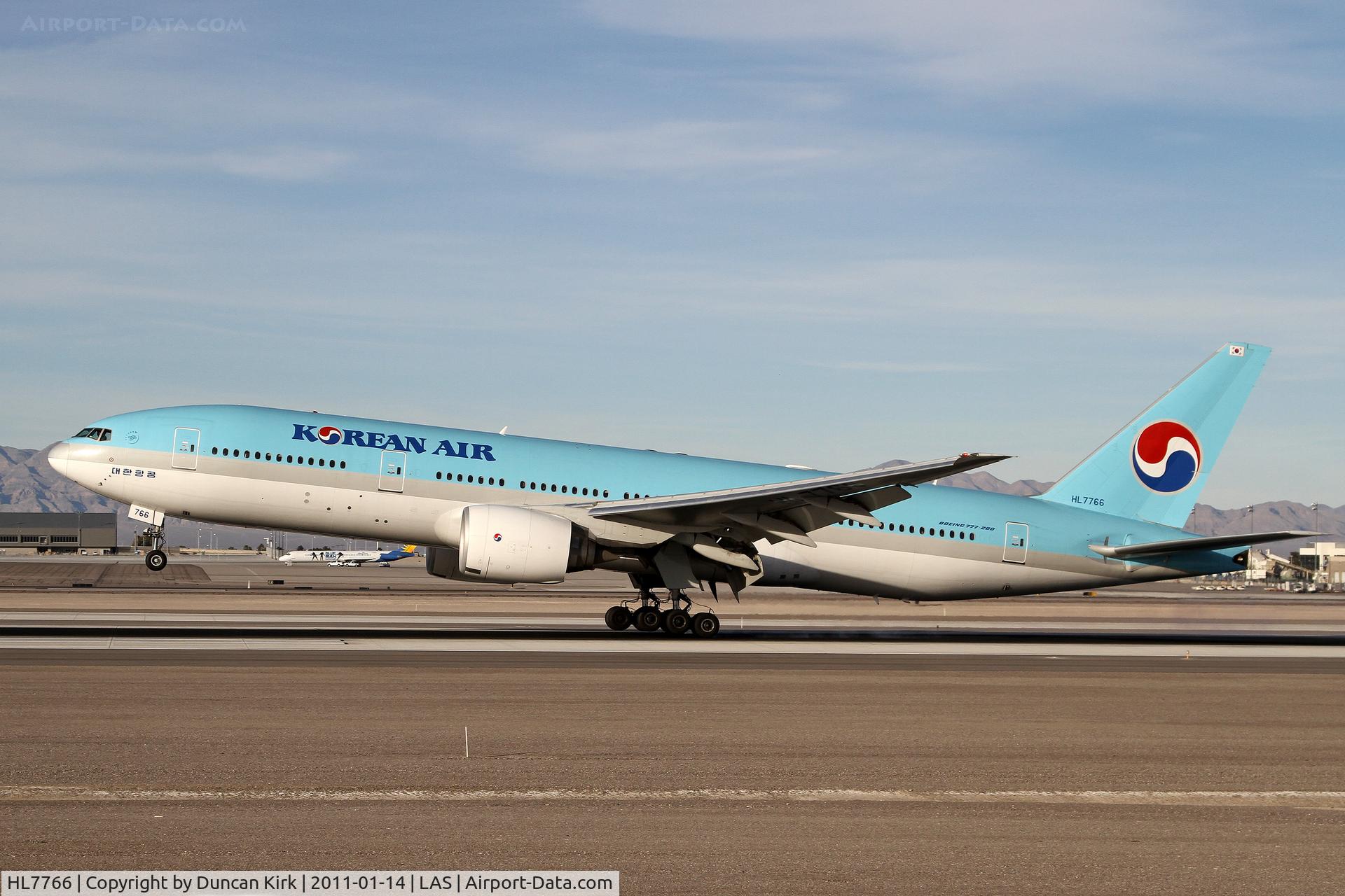 HL7766, 2008 Boeing 777-2B5/ER C/N 34213/730, Korean is a recent addition to the Las Vegas international traffic scene.