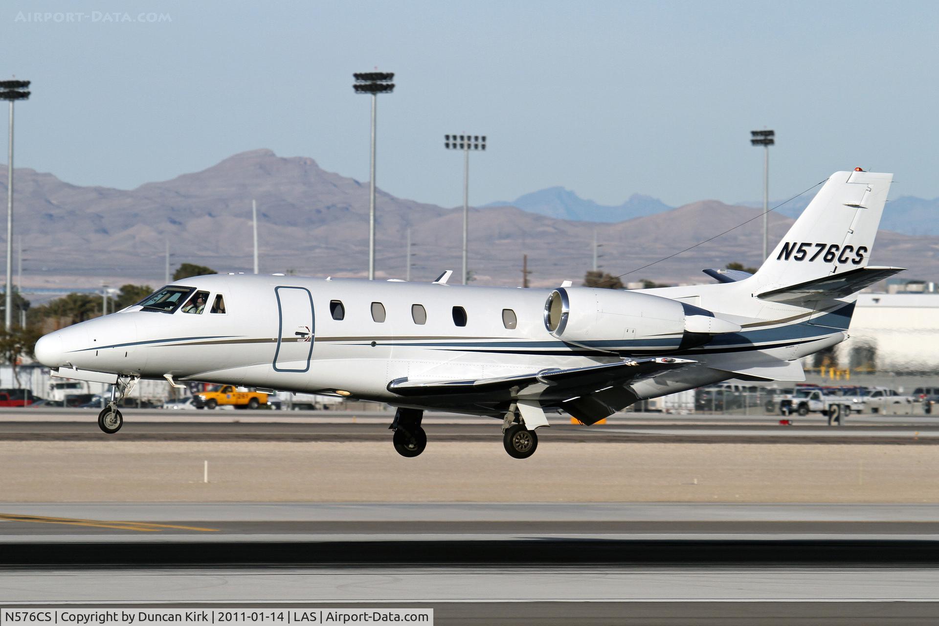 N576CS, 2008 Cessna 560 Citation Excel C/N 560-5794, Nice profile on approach to LAS
