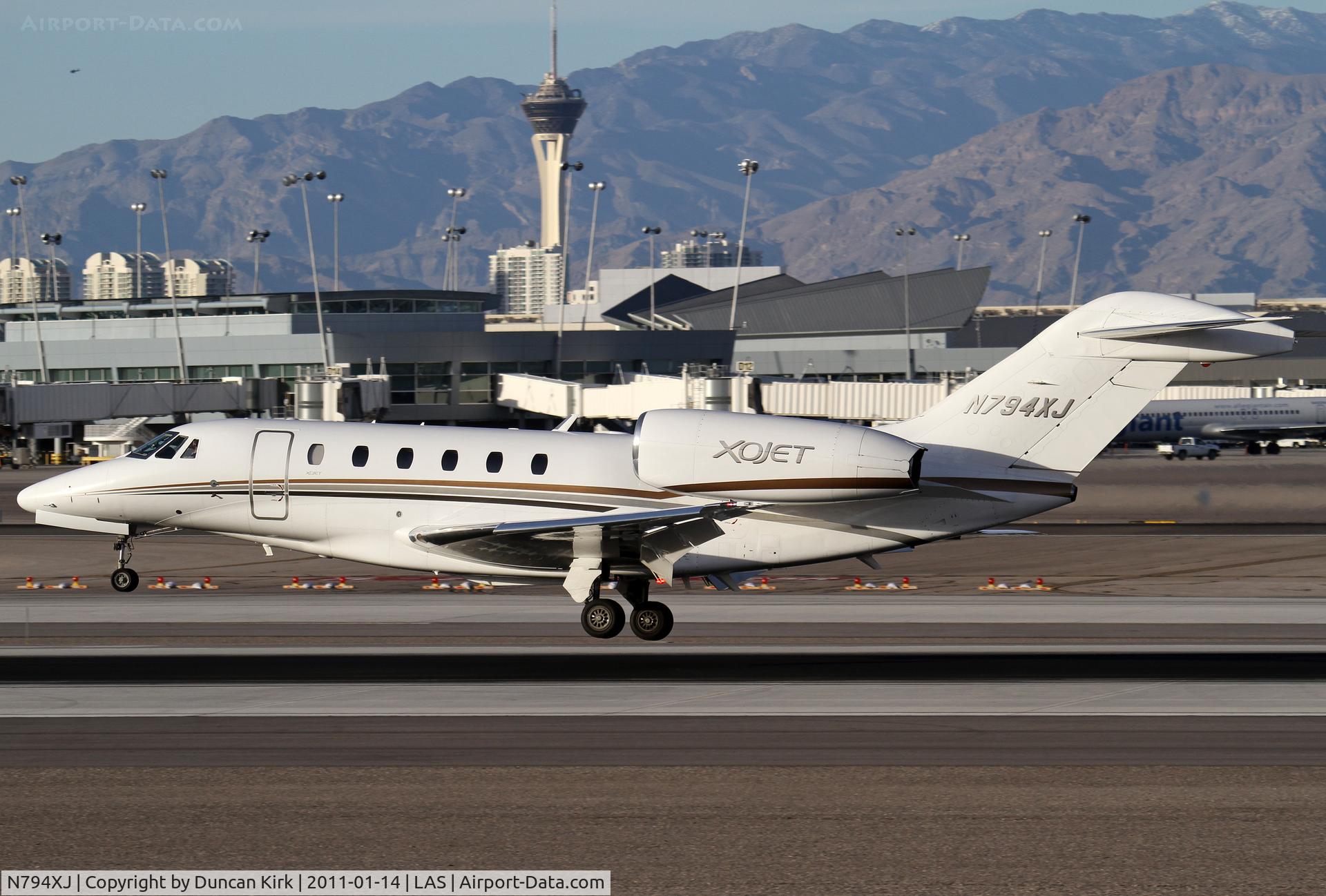 N794XJ, 2008 Cessna 750 Citation X C/N 750-0294, Evening photo at LAS