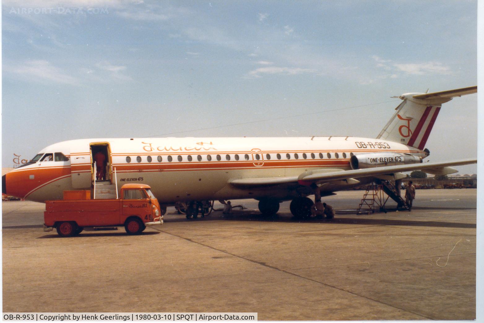 OB-R-953, 1971 BAC 111-476FM One-Eleven C/N BAC.239, Faucett BAC One Eleven , 1980