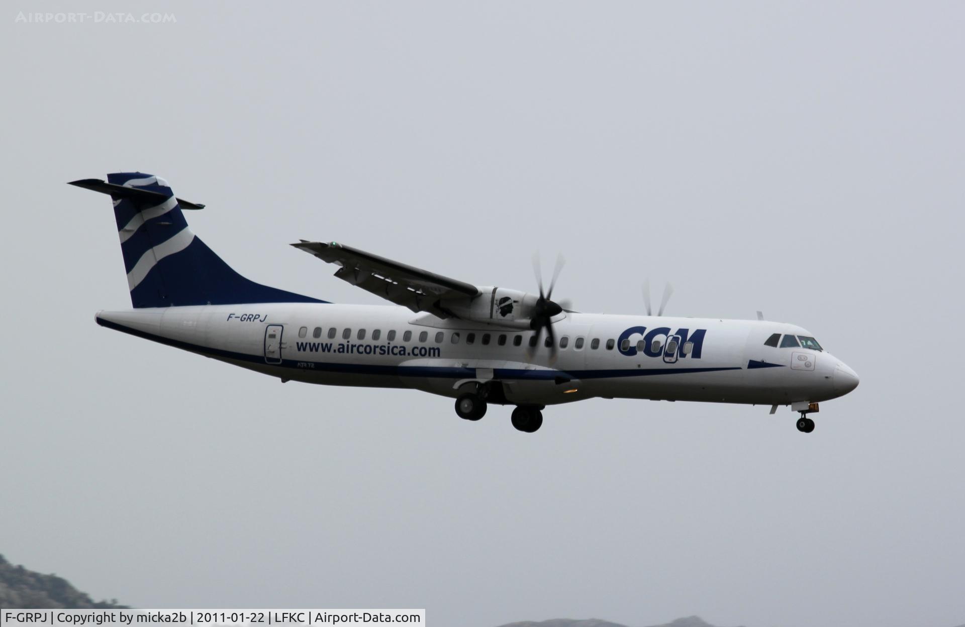 F-GRPJ, 2005 ATR 72-212A C/N 724, Arriving from Marseille