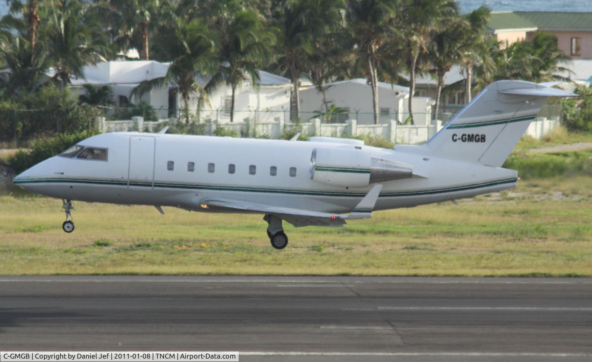 C-GMGB, 1991 Canadair Challenger 601-3A (CL-600-2B16) C/N 5093, C-GBGM landing at TNCM