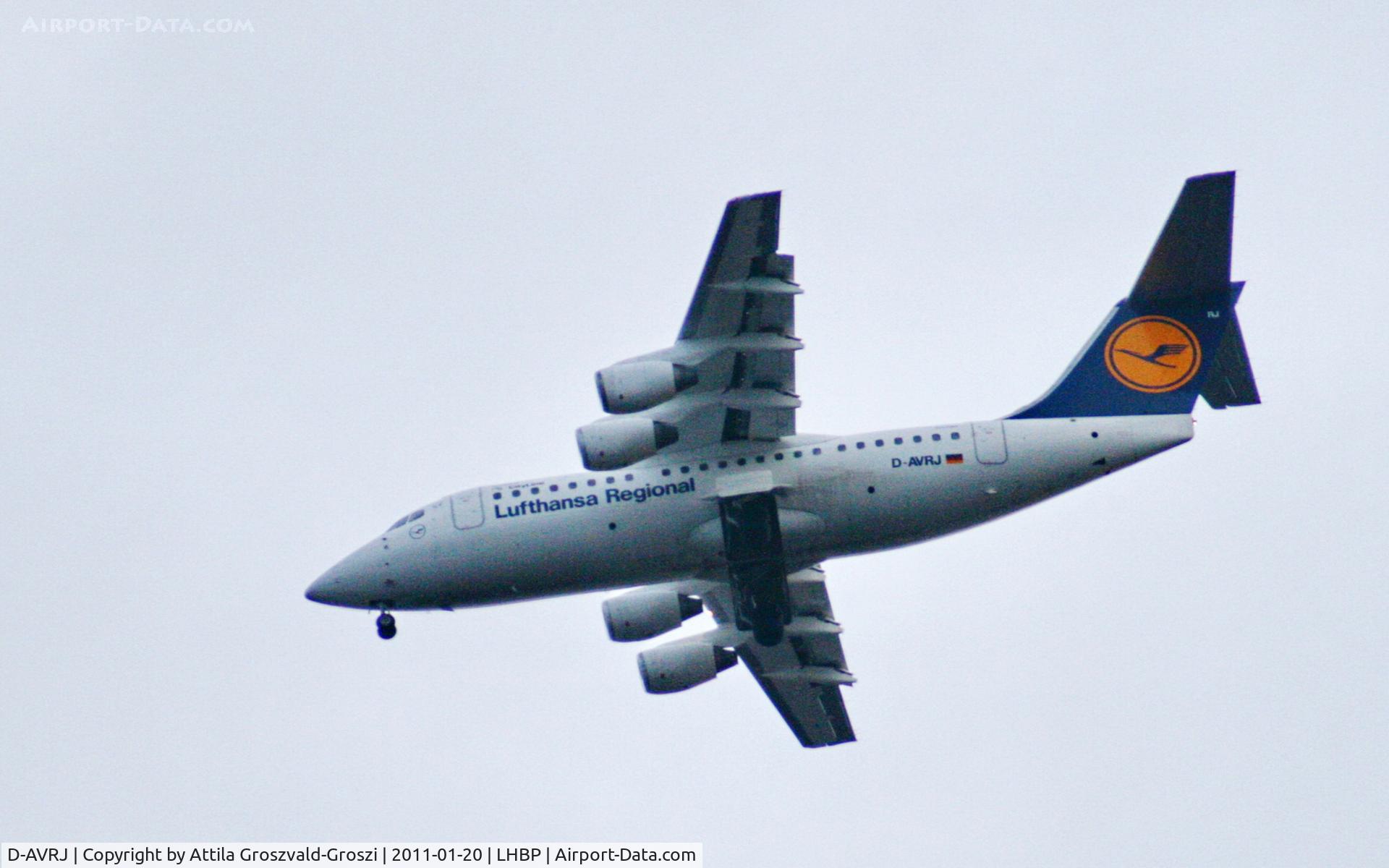 D-AVRJ, 1996 British Aerospace Avro 146-RJ85 C/N E.2277, On a landing direction, in Üllö city airspace.