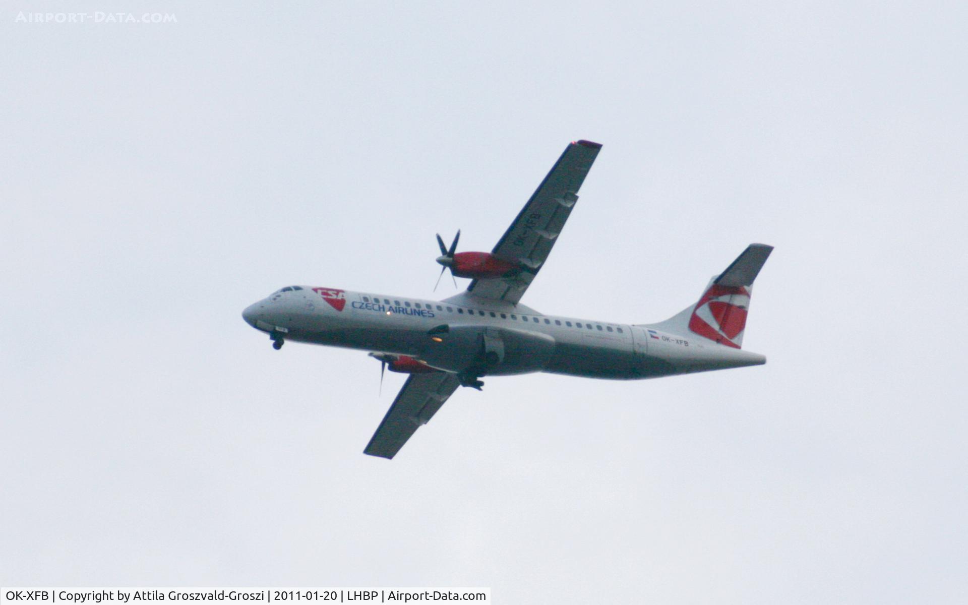 OK-XFB, 1992 ATR 72-202 C/N 297, On a landing direction, in Üllö city airspace.