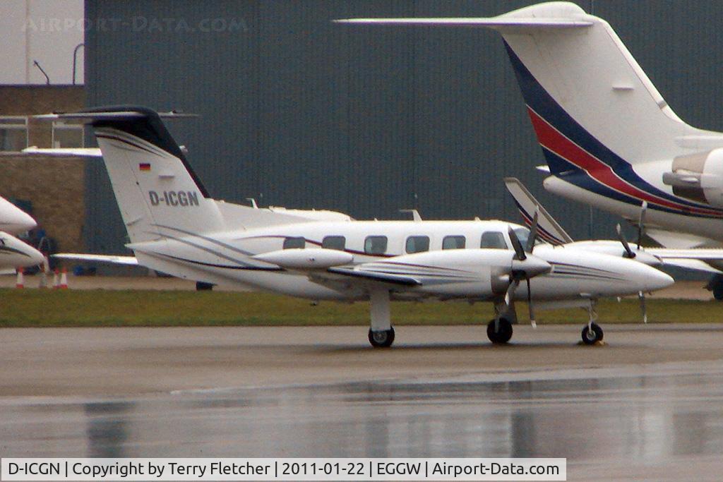 D-ICGN, Piper PA-42-1000 Cheyenne IV C/N 42-5527030, German registered Piper PA-42 1000 Cheyenne, c/n: 42-5527030 at Luton