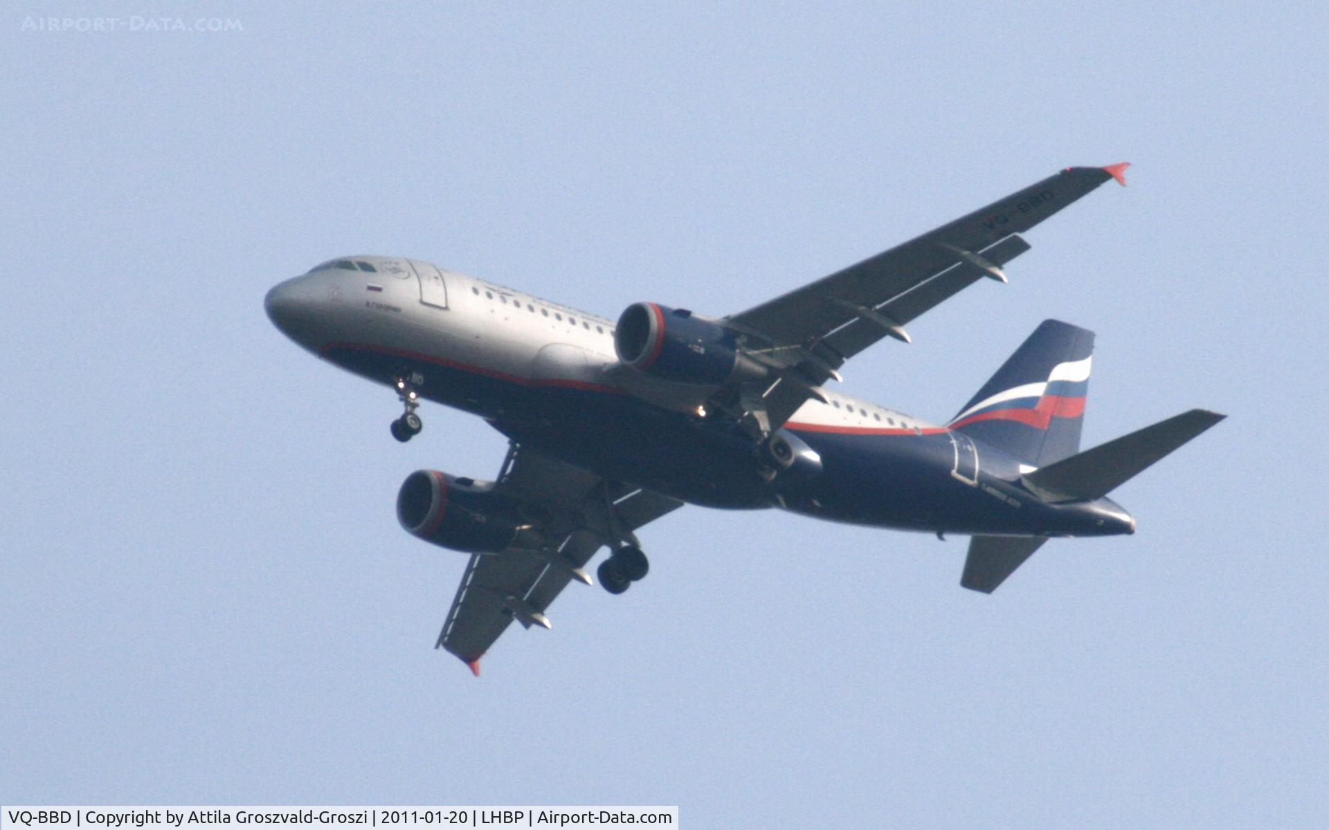 VQ-BBD, 2009 Airbus A319-111 C/N 3838, On a landing direction, in Üllö city airspace.