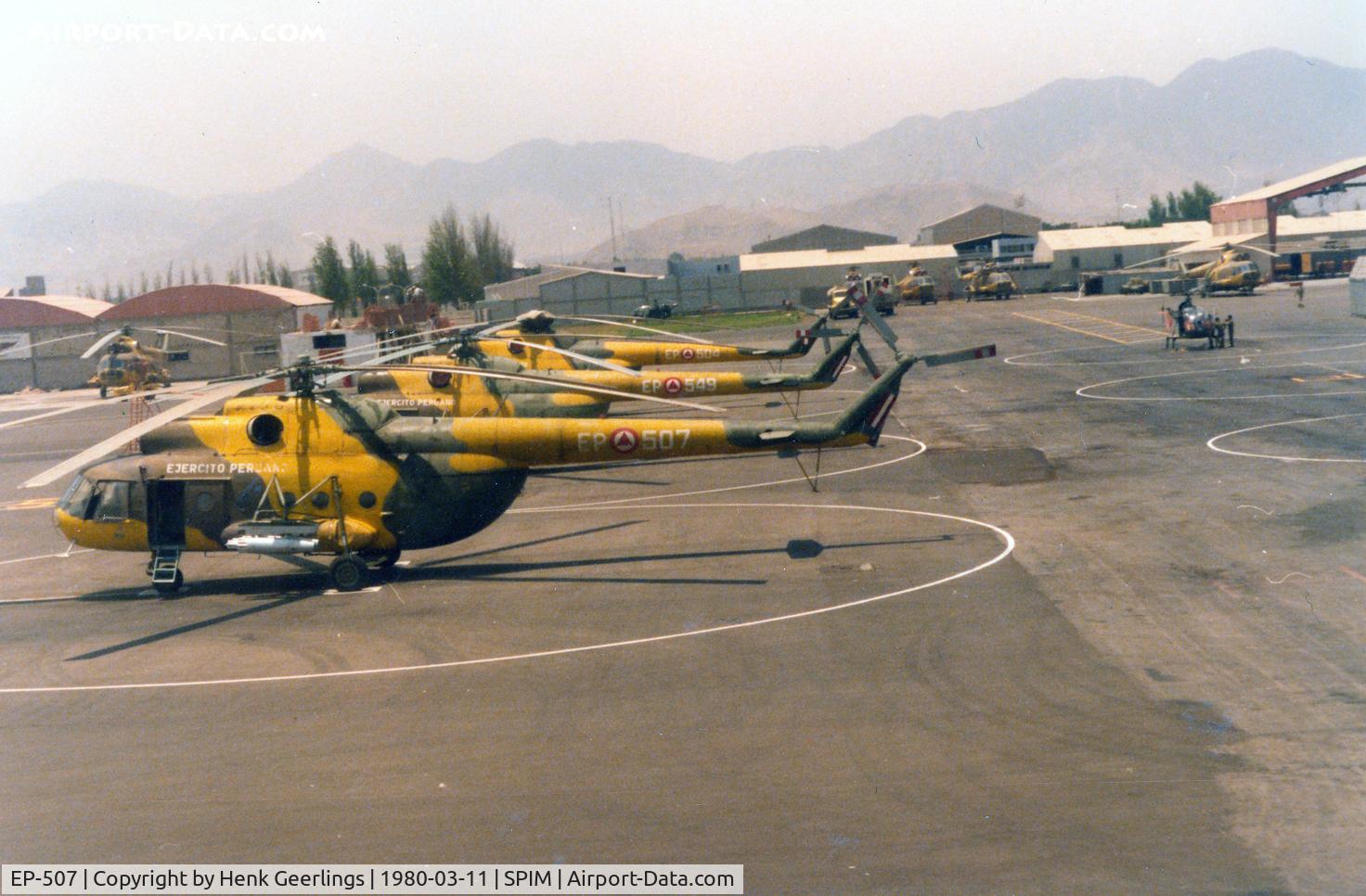 EP-507, Mil Mi-8T C/N 0000, Peruvian Army , Lima , Mar '80