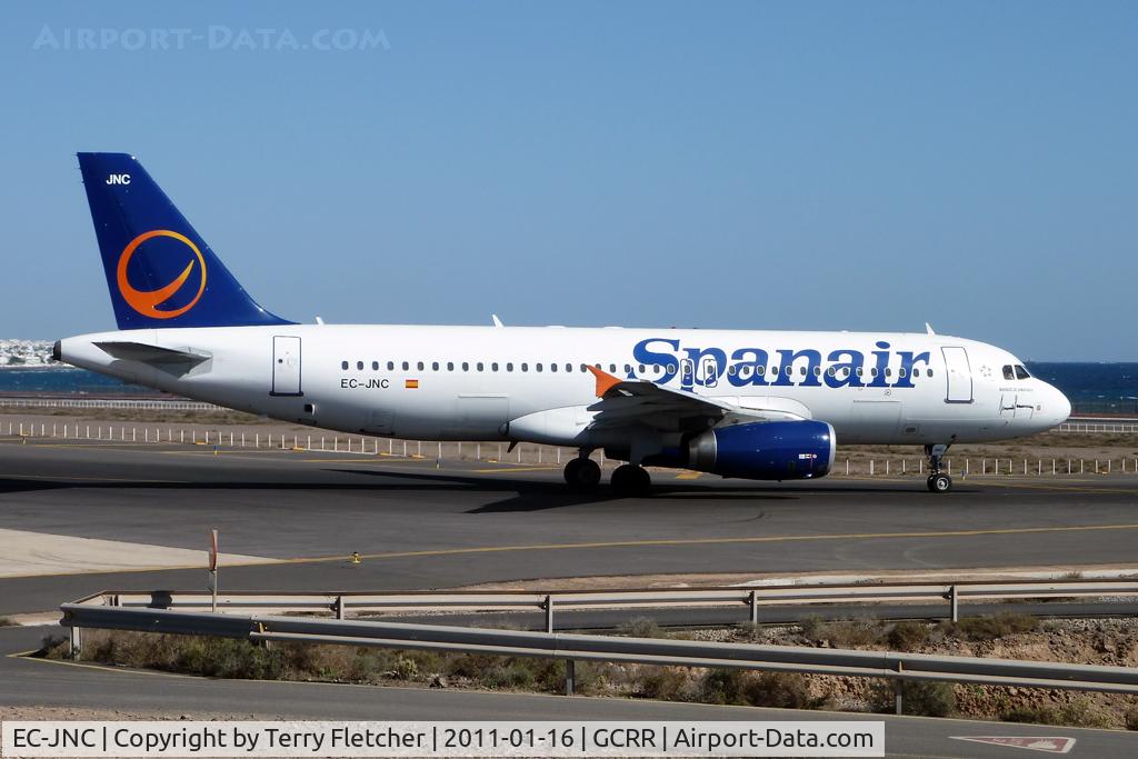 EC-JNC, 2005 Airbus A320-232 C/N 2589, Spanair's 2005 Airbus A320-232, c/n: 2589 sporting a different tail colour