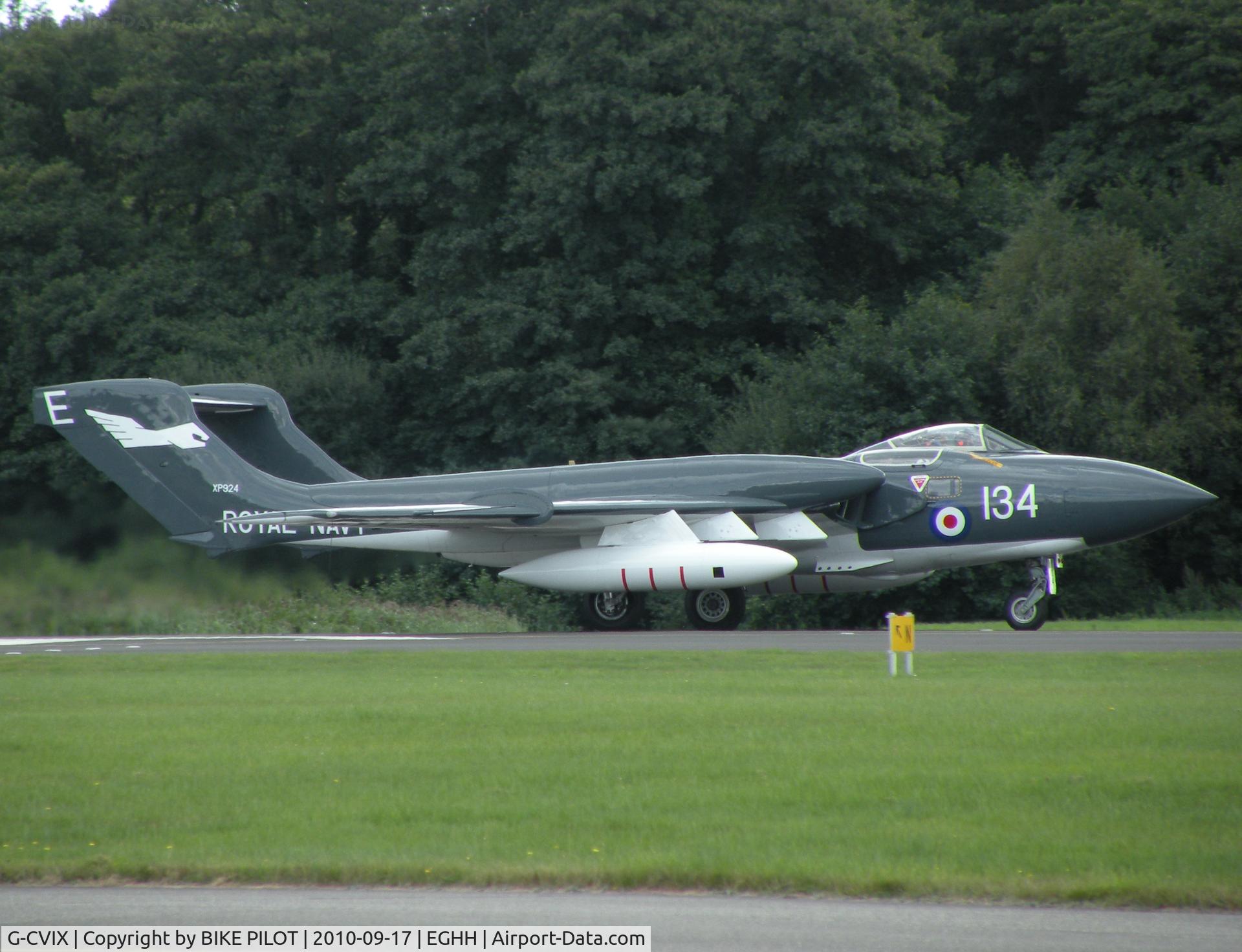 G-CVIX, 1963 De Havilland DH-110 Sea Vixen D.3 C/N 10132, Sea Vixen about to start a high speed run along rwy 26