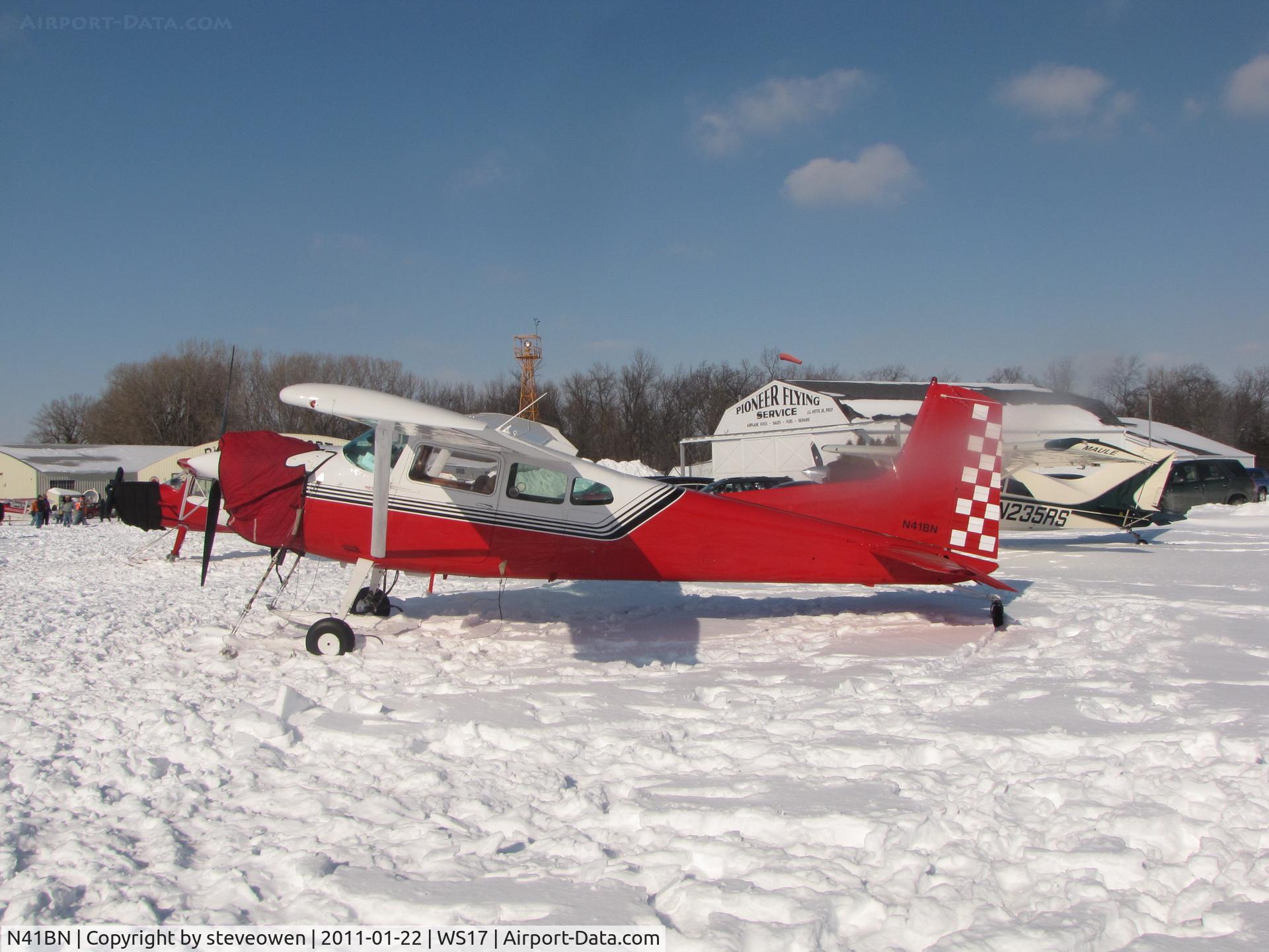 N41BN, 1981 Cessna 180K Skywagon C/N 18053197, @ Pioneer airport during EAA Ski-plane fly-in